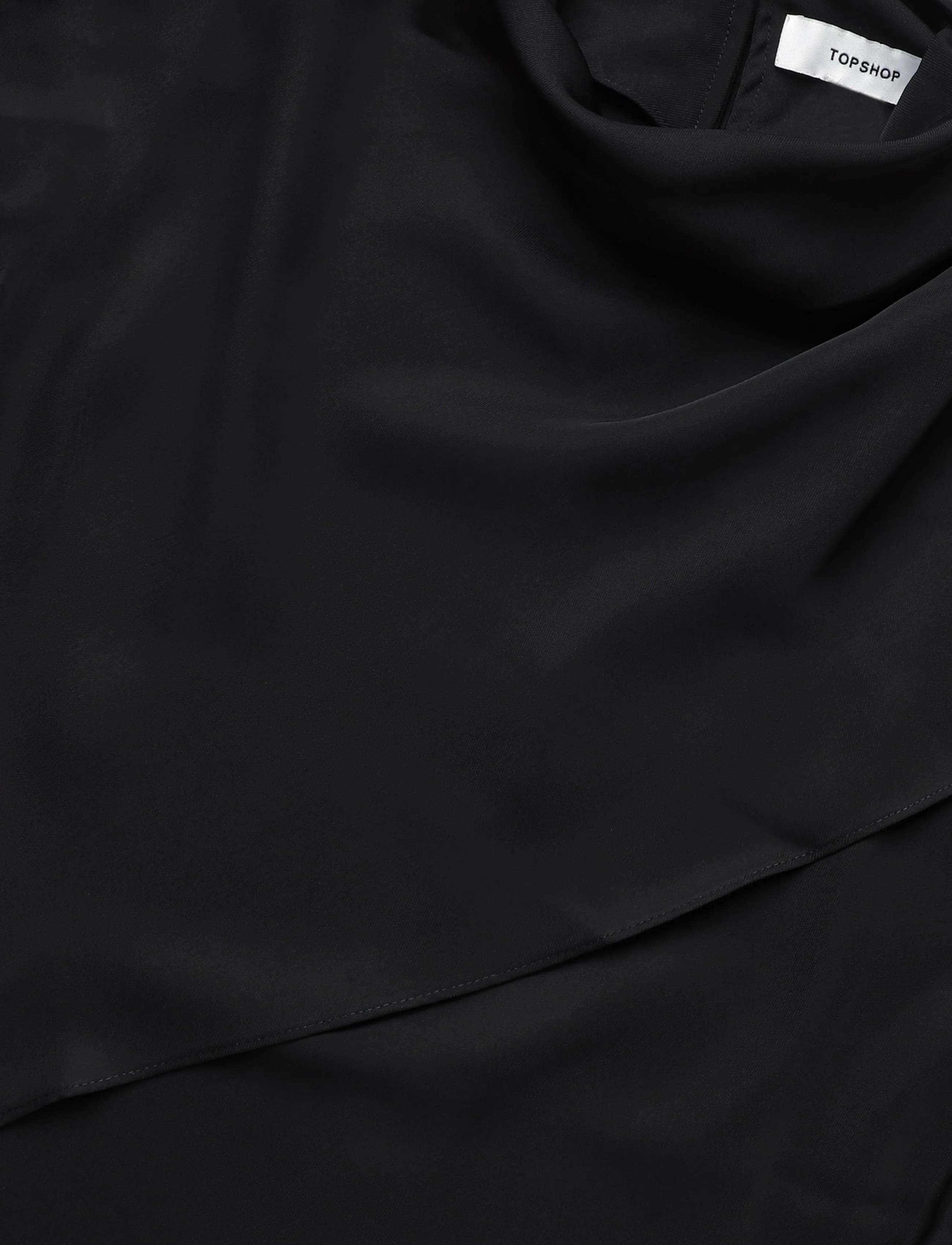 Topshop - TSACHOLA DRAPED SCARF DETAIL DRESS WVN - jet black - 5