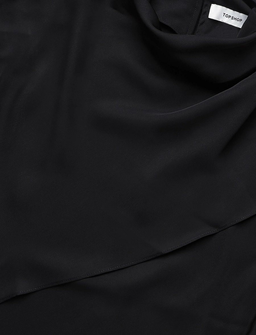 Topshop - TSACHOLA DRAPED SCARF DETAIL DRESS WVN - jet black - 5