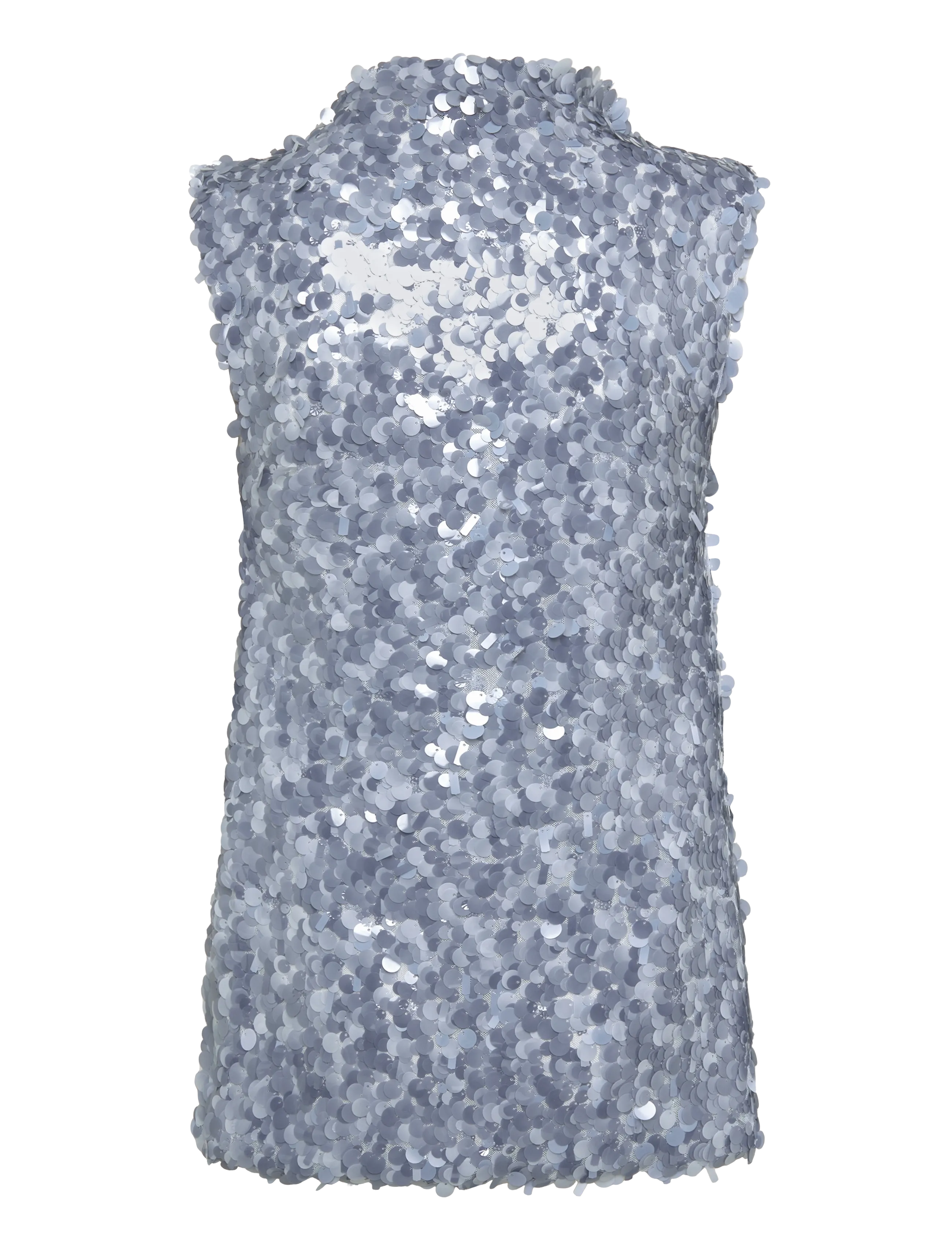 Topshop - TSCARLA SEQUIN SIDE TIE TUNIC TOP JRS - særlige begivenheder - cashmere blue - 2