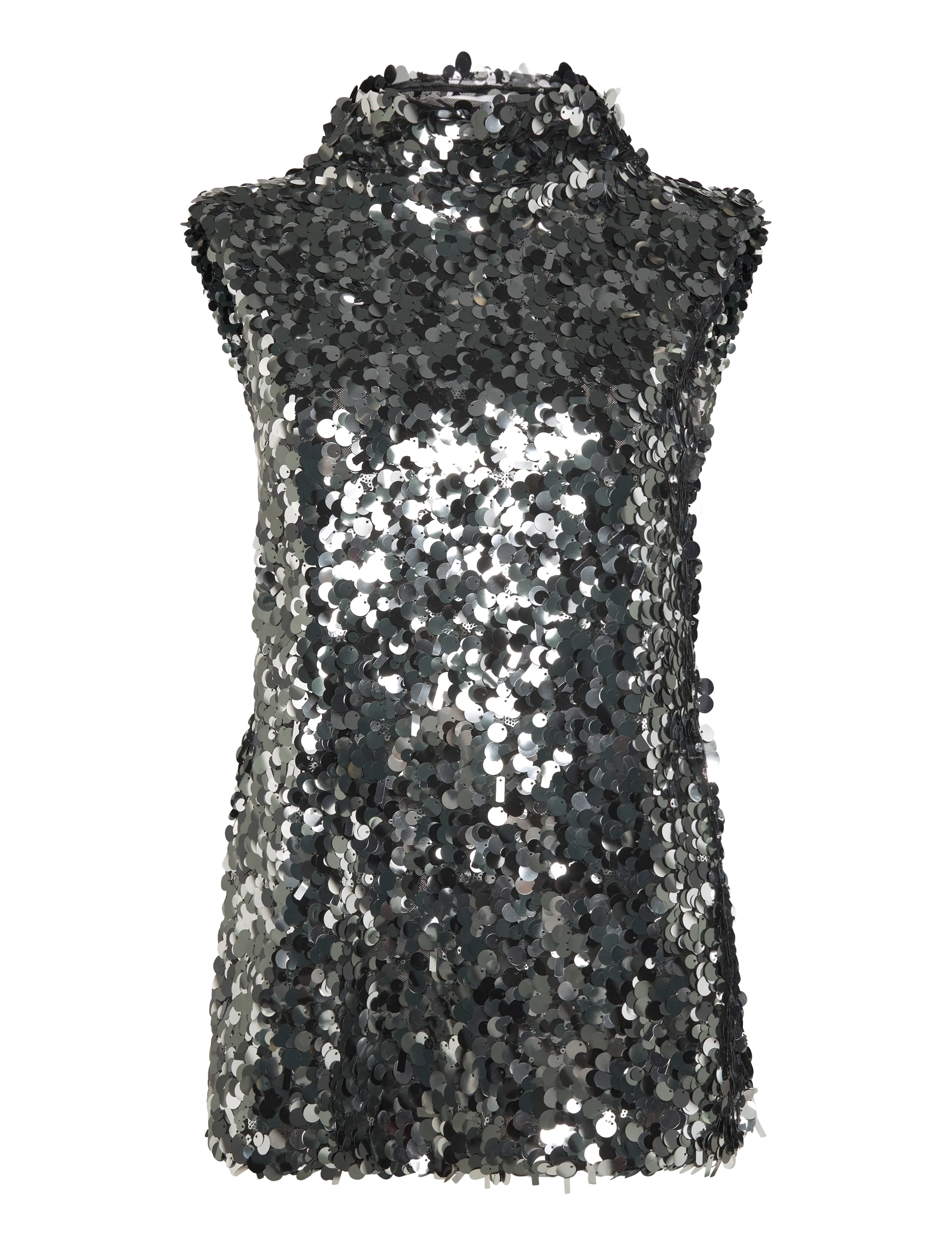 Topshop TSCARLA SEQUIN SIDE TIE TUNIC TOP JRS - Fashion Trends - JET BLACK / black