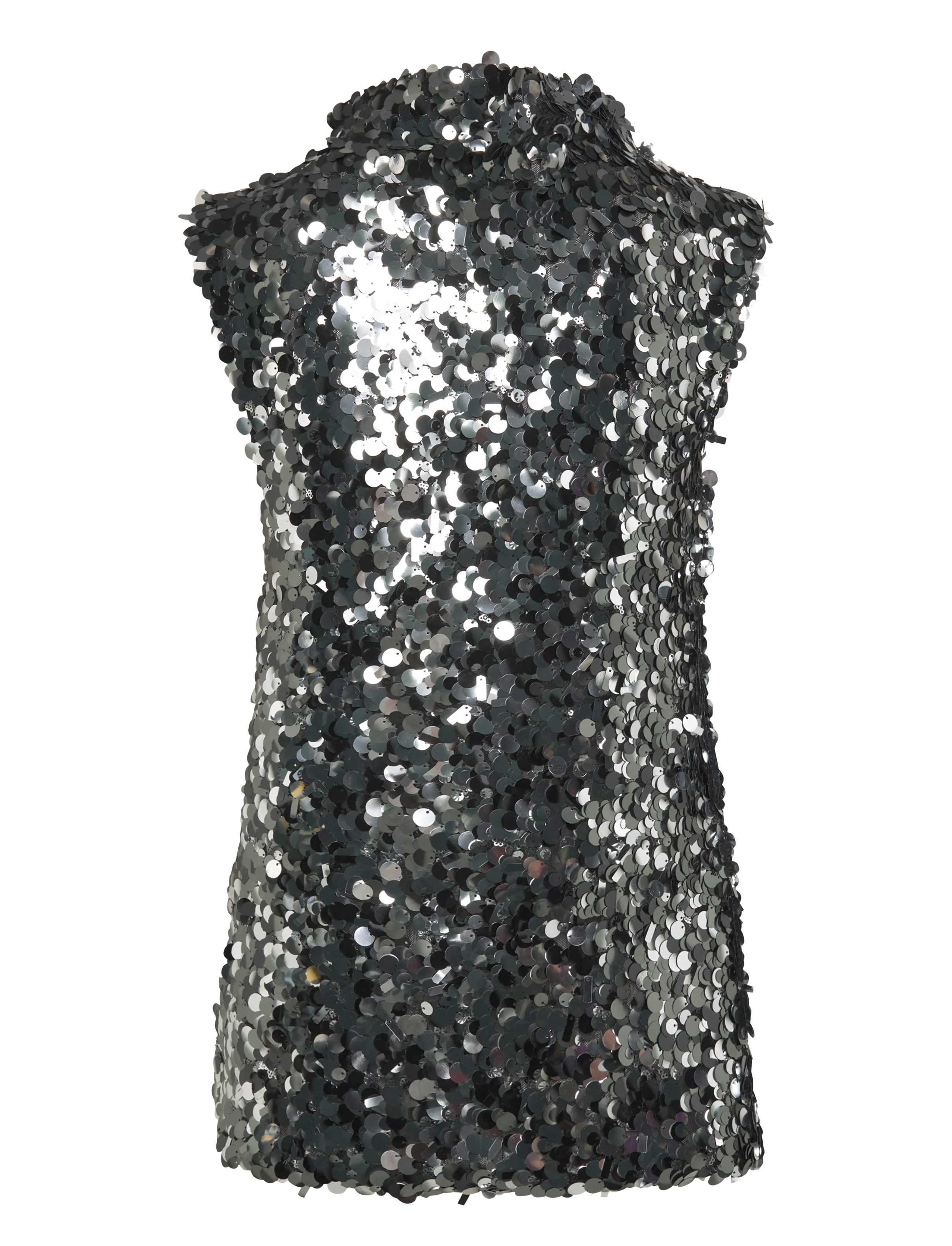 Topshop - TSCARLA SEQUIN SIDE TIE TUNIC TOP JRS - special occasions - jet black - 2