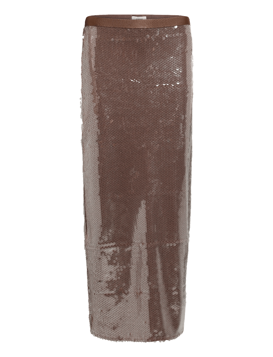 Topshop - TSCECIA SEQUIN MAXI SKIRT JRS - chocolate brown - 1