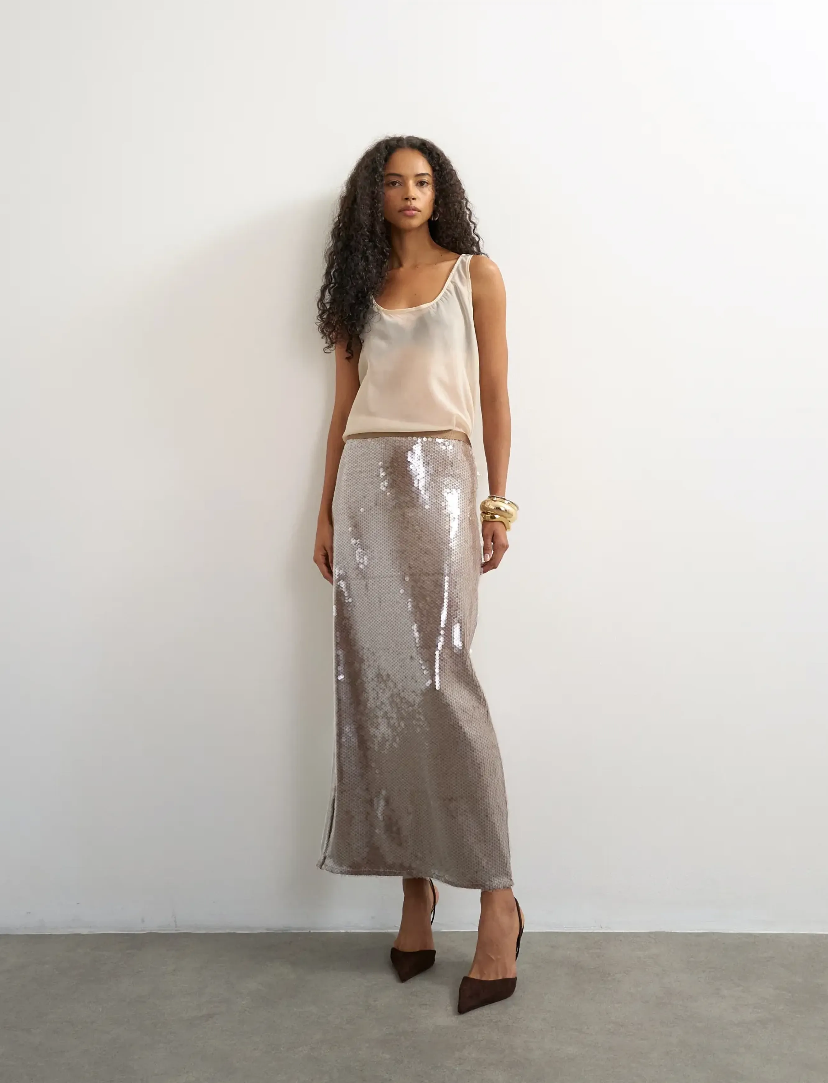 TOPSHOP Tscecia Sequin Maxi Skirt Jrs kjolar dam – bild 6