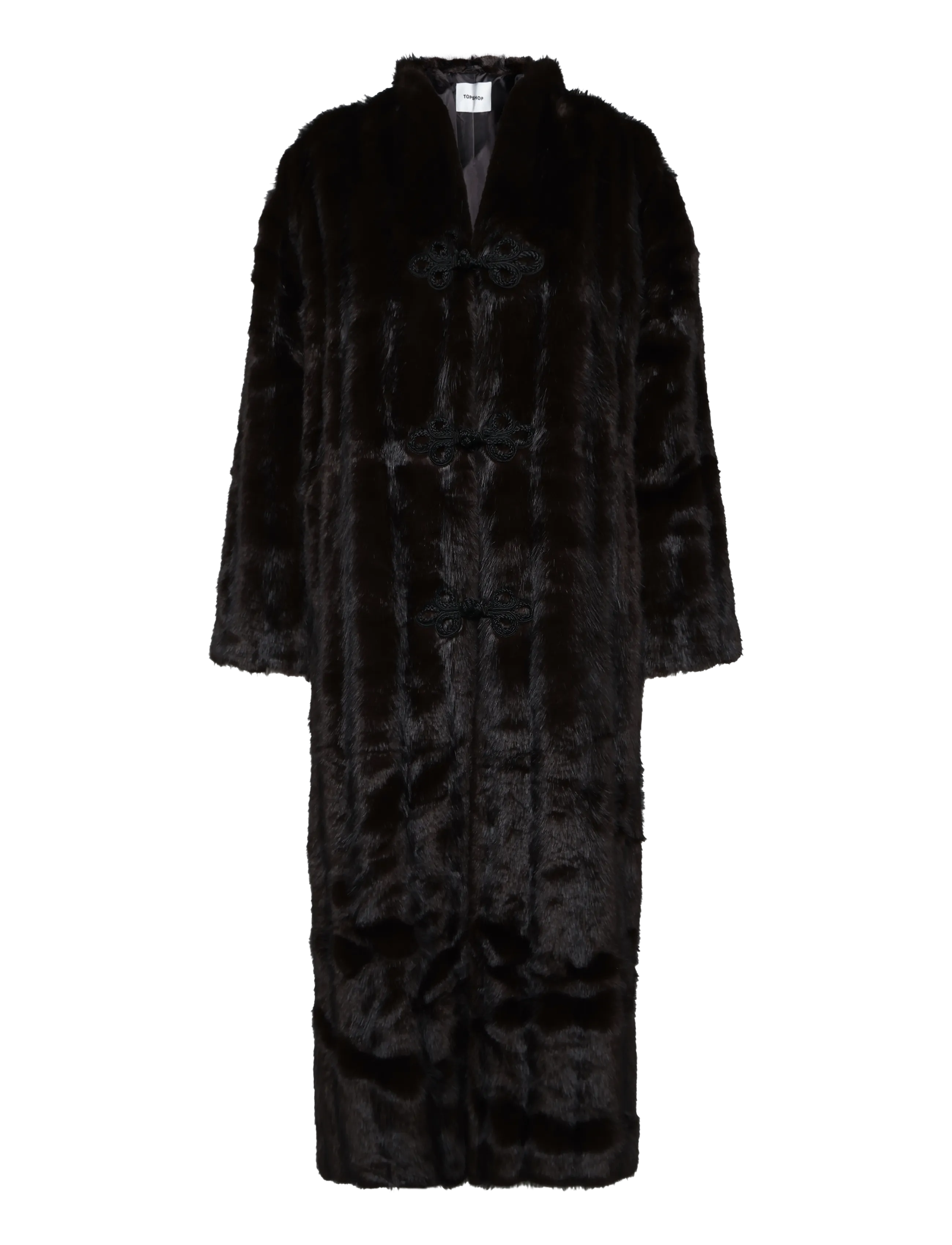 Topshop TSARIZONA LONGLINE DETAIL JACKET OTW - Riided - CHOCOLATE BROWN / brown