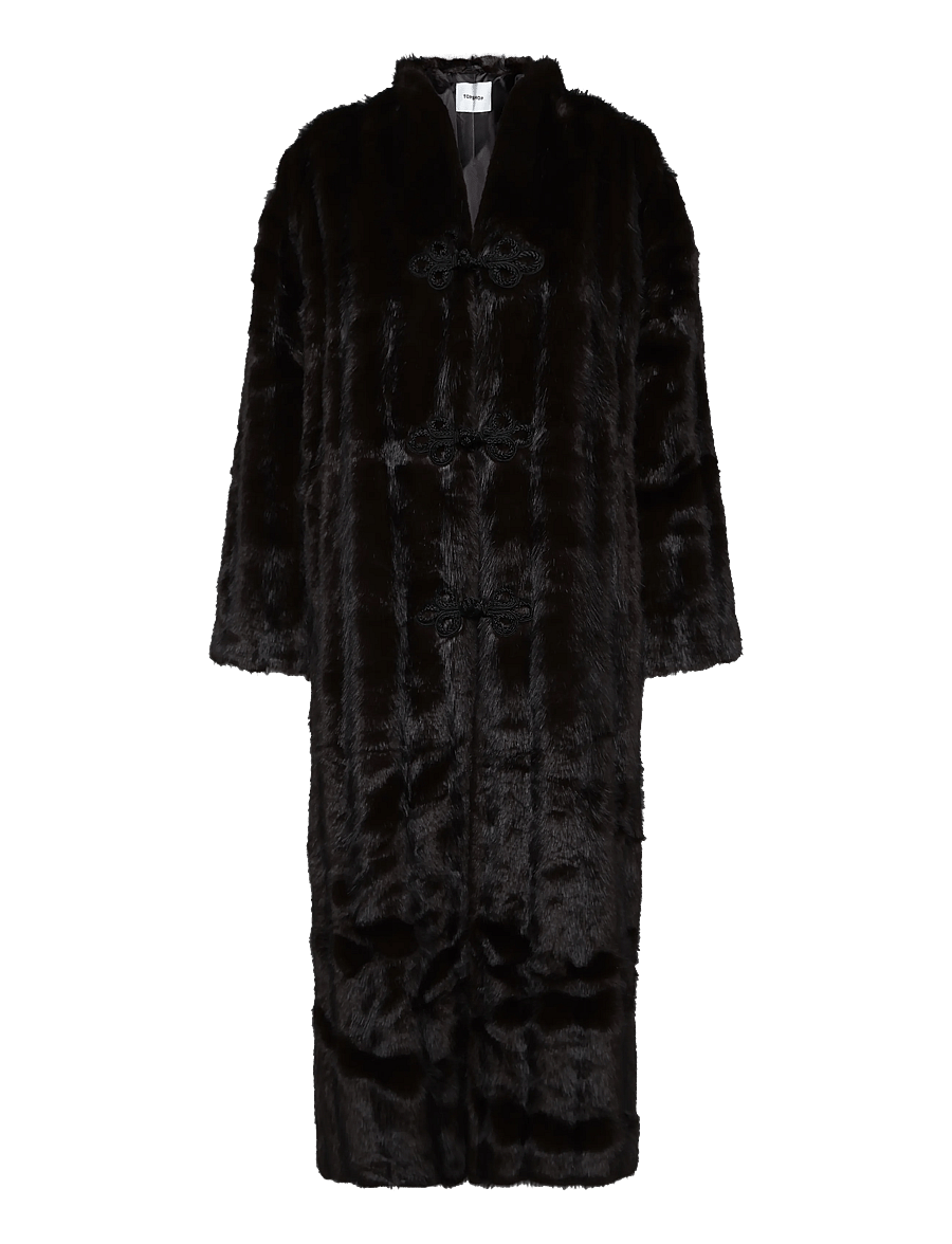 Topshop - TSARIZONA LONGLINE DETAIL JACKET OTW - chocolate brown - 0