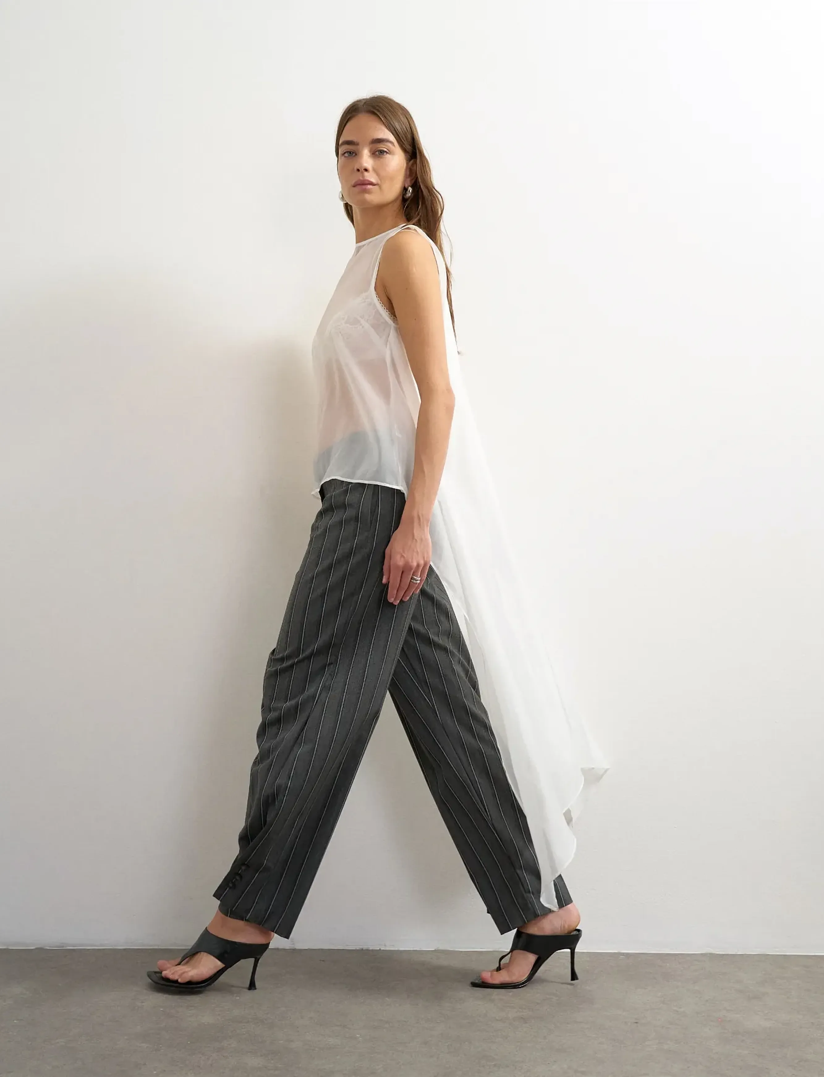 TOPSHOP Tsalaz Straight Leg Folded Trouser byxor dam – bild 4