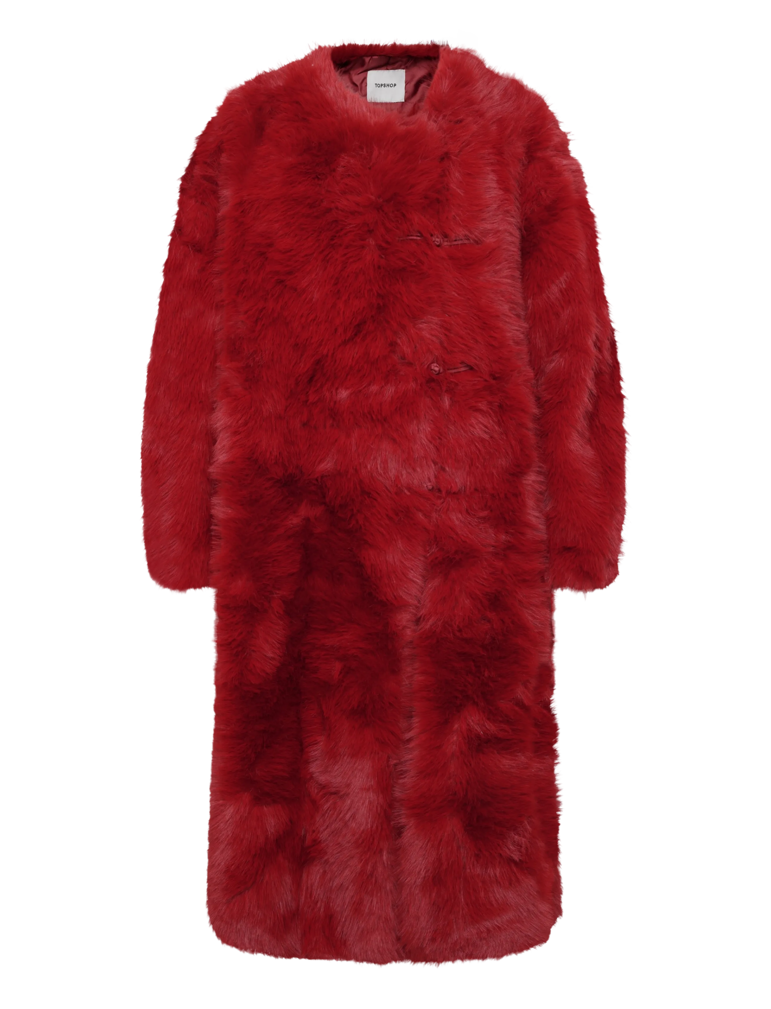 Topshop - TSFRUITY OVERSIZED LONGLINE COAT OTW - fiery red - 1