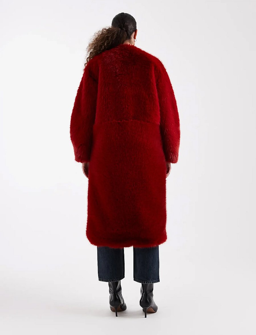 Topshop - TSFRUITY OVERSIZED LONGLINE COAT OTW - fiery red - 3
