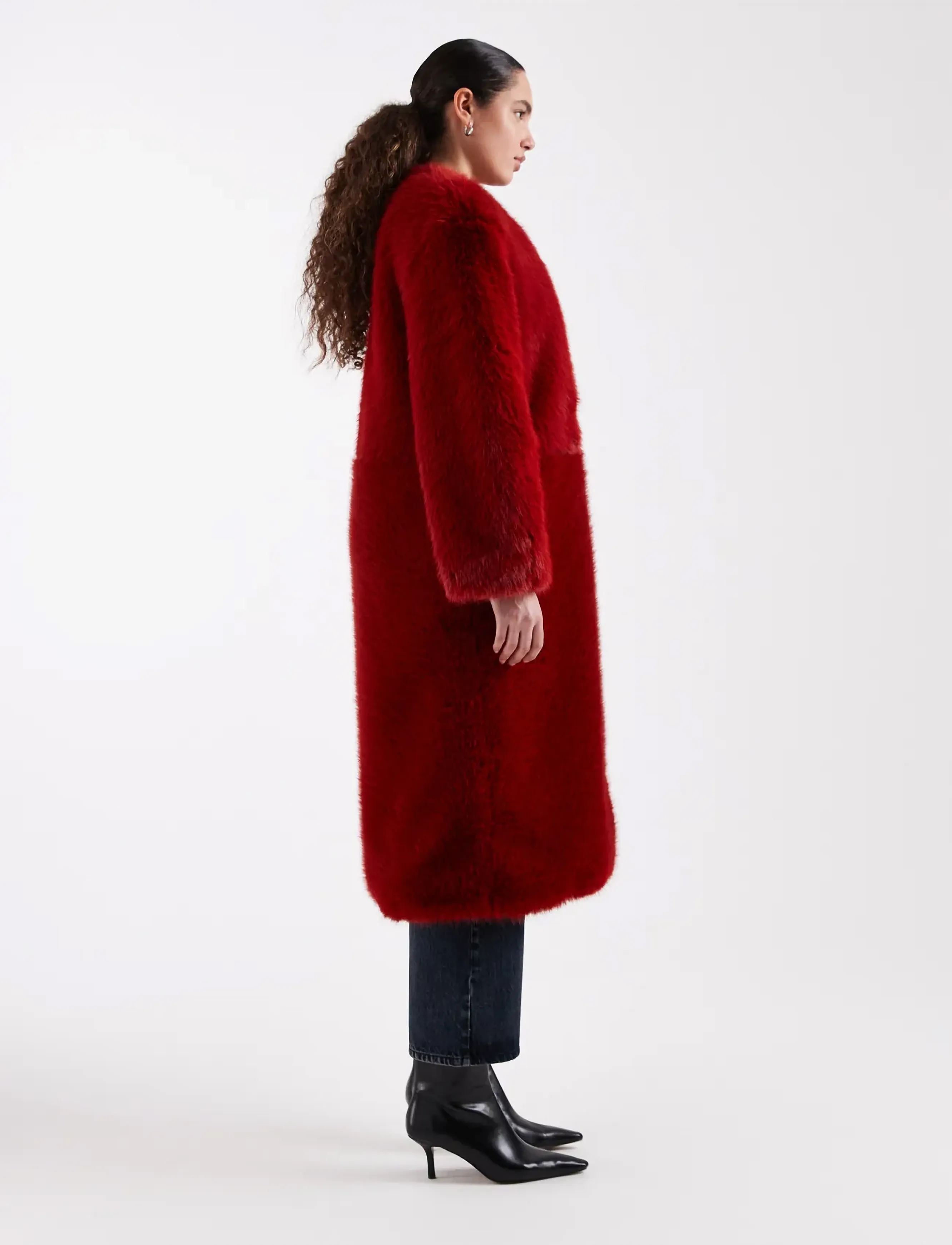 TOPSHOP Tsfruity Oversized Longline Coat Otw jackor dam – bild 3