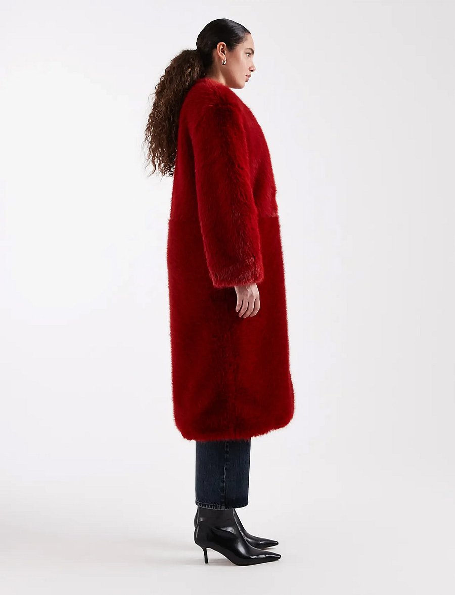 Topshop - TSFRUITY OVERSIZED LONGLINE COAT OTW - fiery red - 4