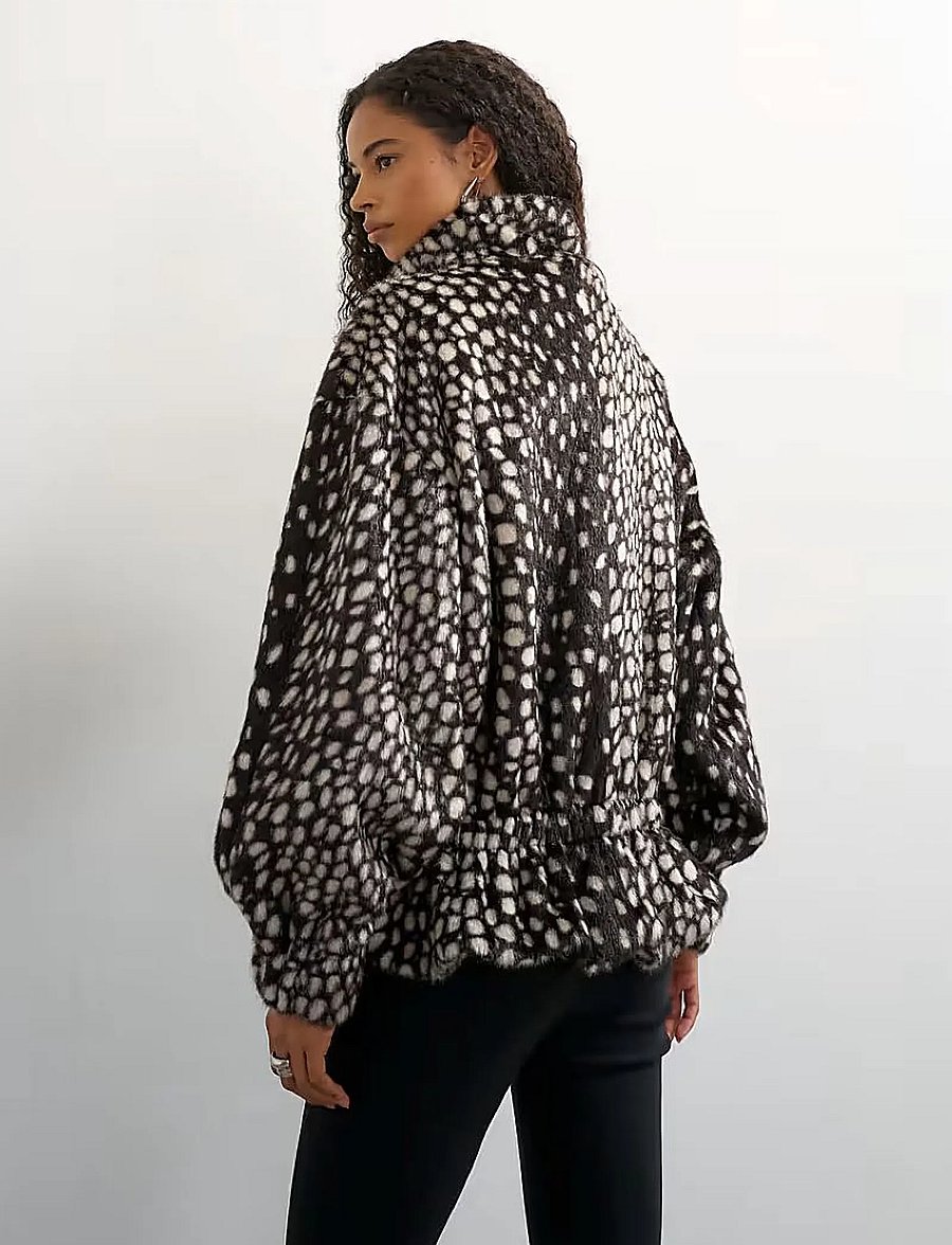 Topshop - TSGAIL HIGH NECK CINCH JACKET OTW - faux fur jakker - chocolate brown - 3