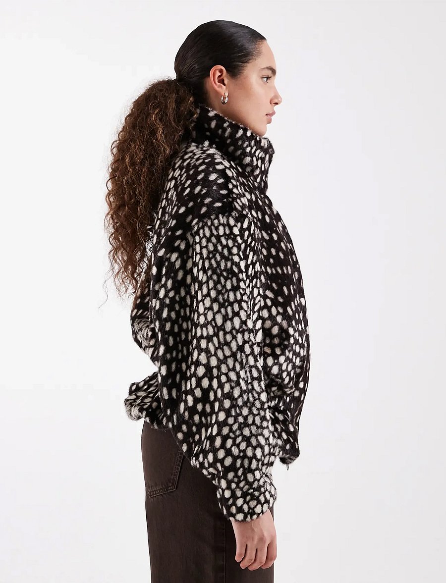 Topshop - TSGAIL HIGH NECK CINCH JACKET OTW - chocolate brown - 4
