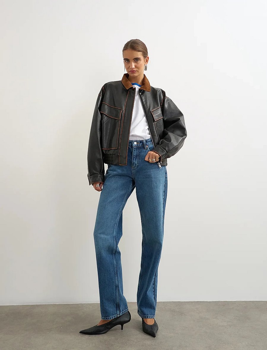 Topshop - TSMORI BOXY BOMBER JACKET OTW - bomberjacken - jet black - 0