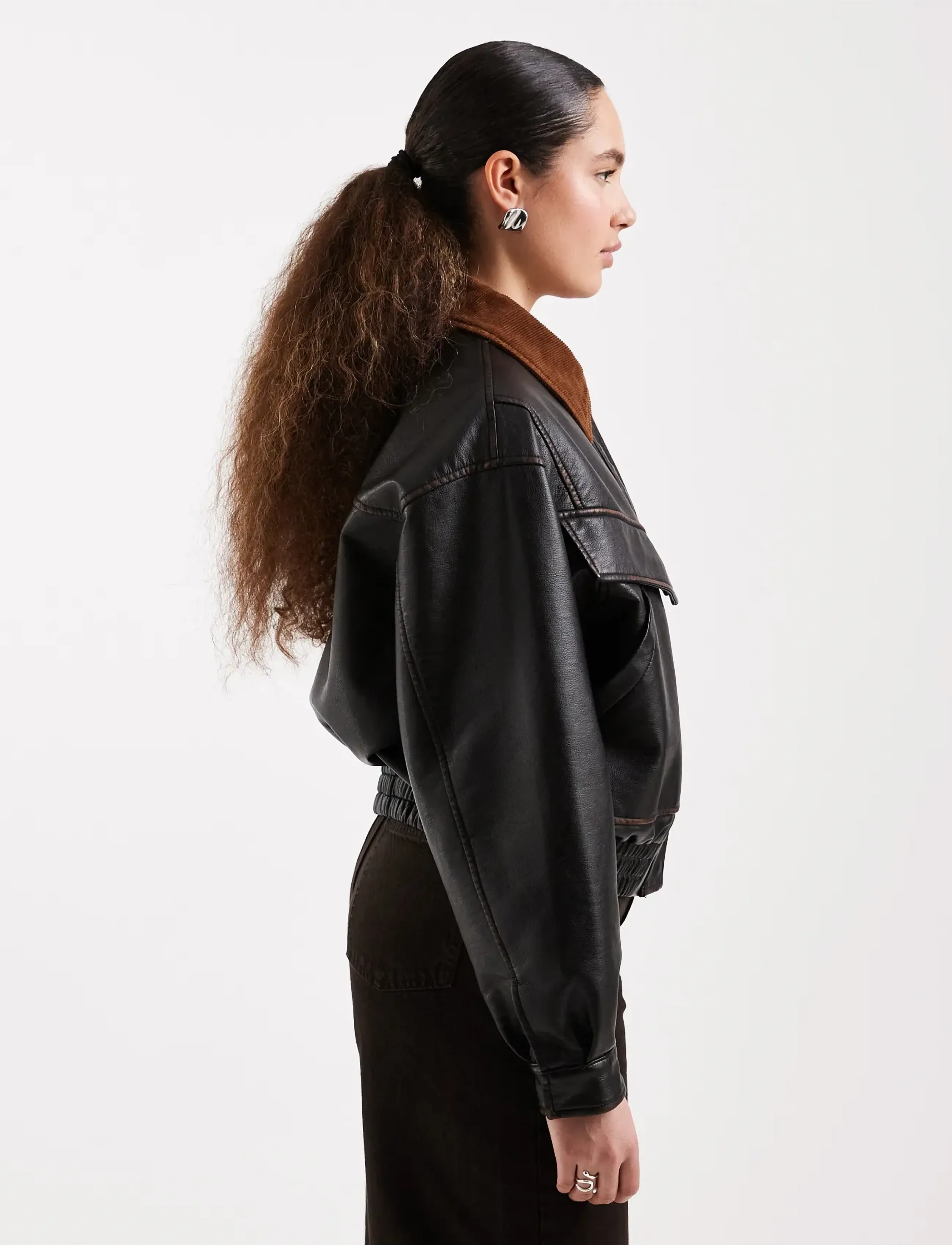 Topshop - TSMORI BOXY BOMBER JACKET OTW - bomberjacken - jet black - 4