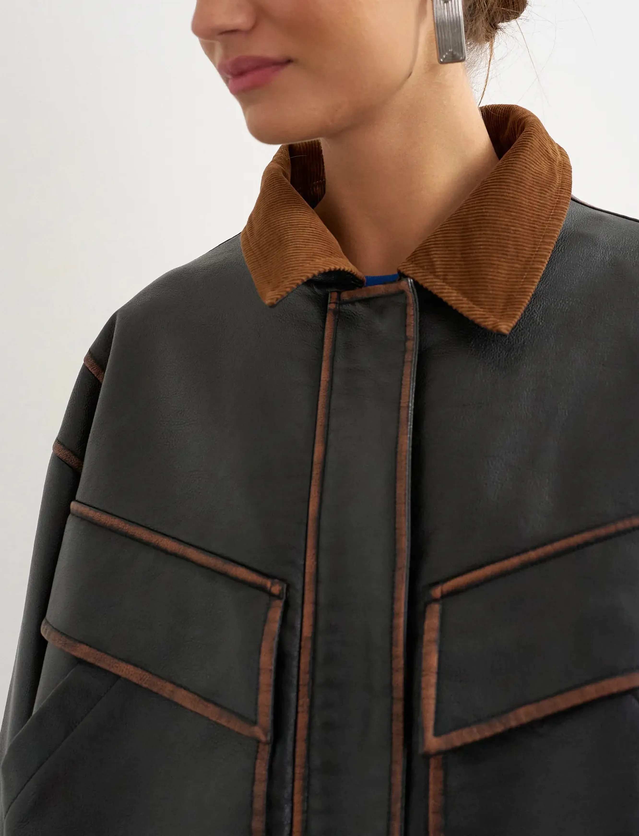 Topshop - TSMORI BOXY BOMBER JACKET OTW - bomberjacken - jet black - 5
