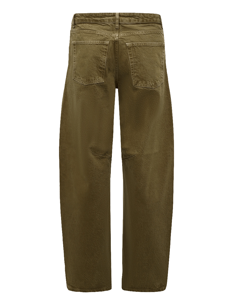 Topshop - TSBARREL KHAKI JEAN DNM - barrel jeans - dark green denim - 2