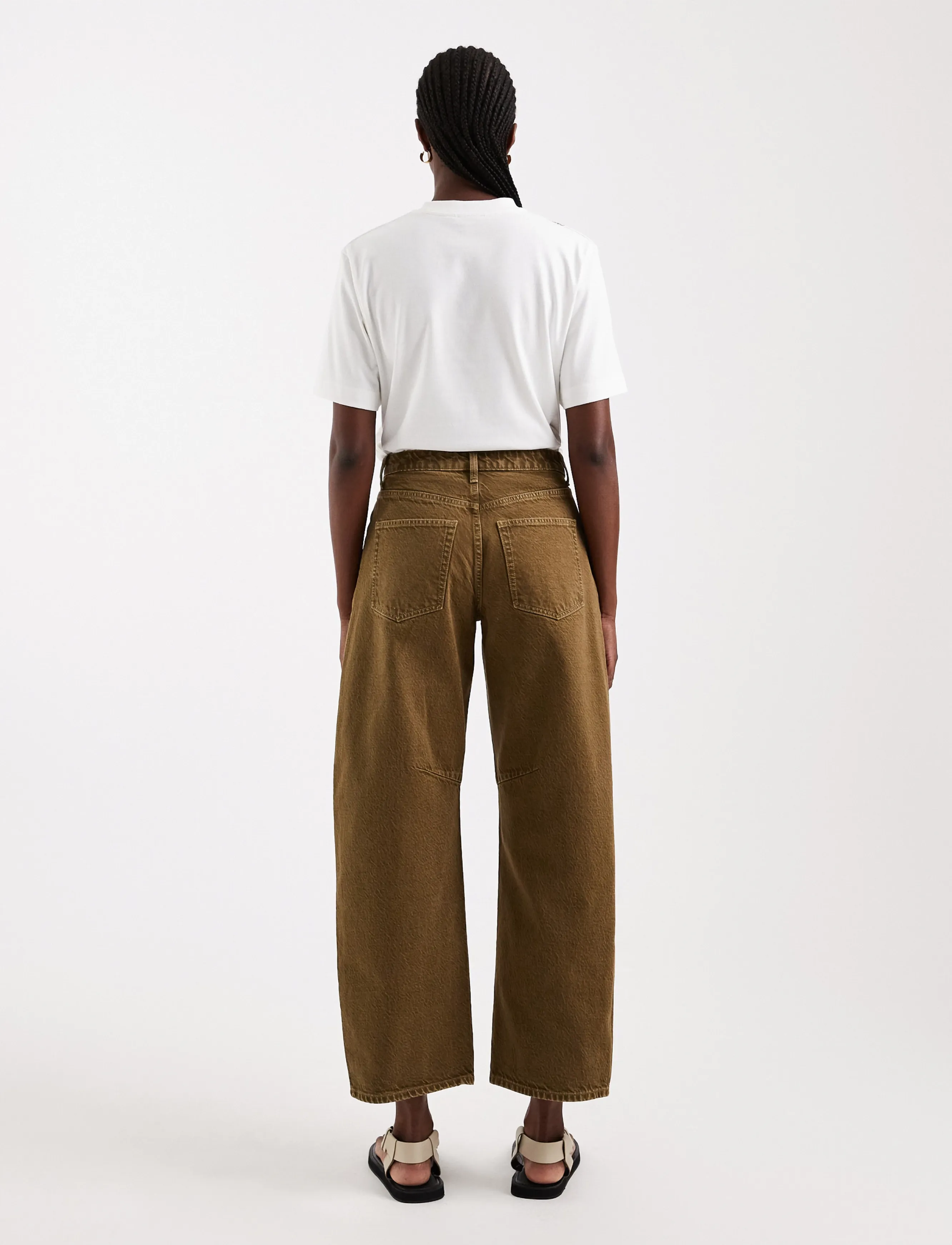 Topshop - TSBARREL KHAKI JEAN DNM - dark green denim - 3