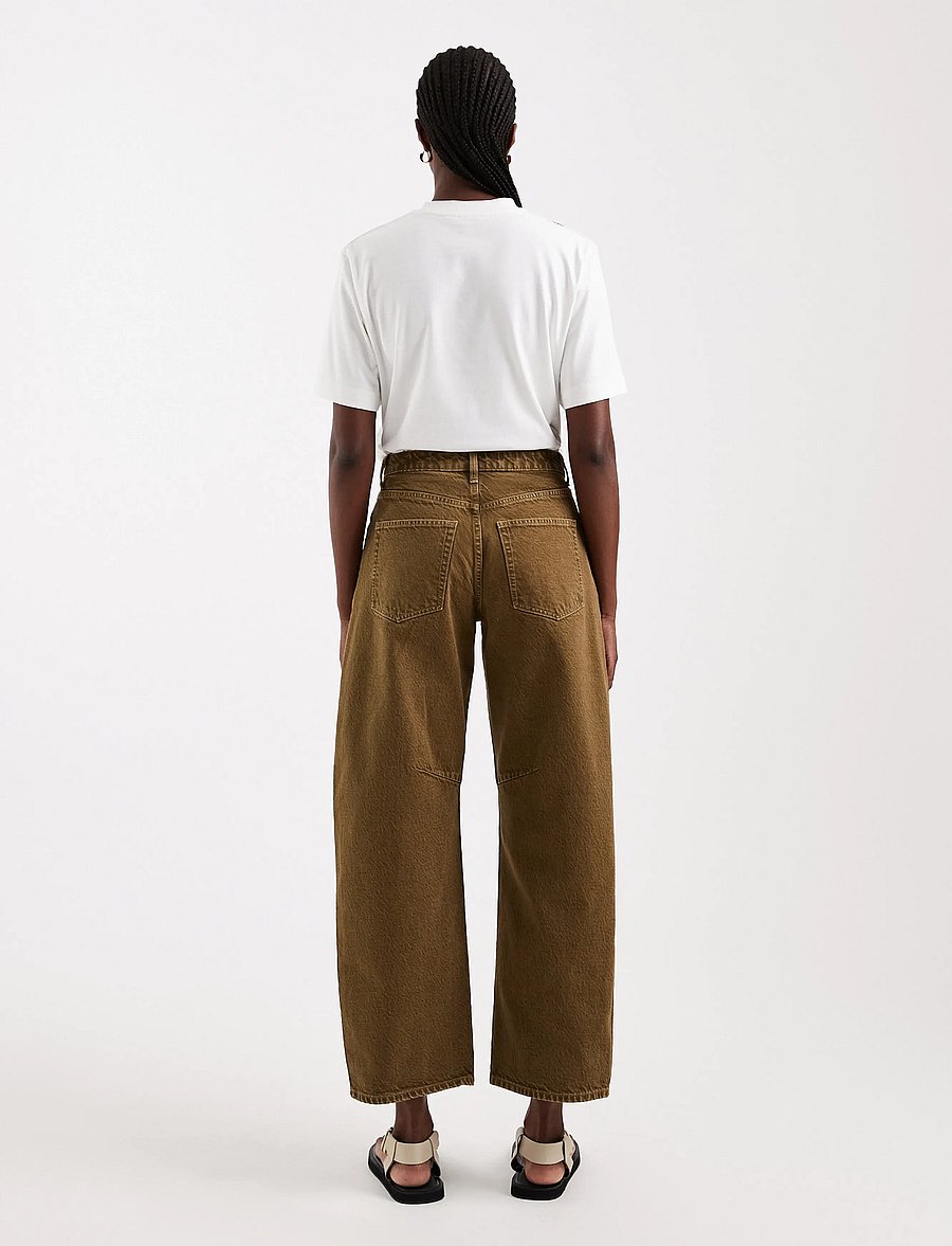 Topshop - TSBARREL KHAKI JEAN DNM - barrel jeans - dark green denim - 3