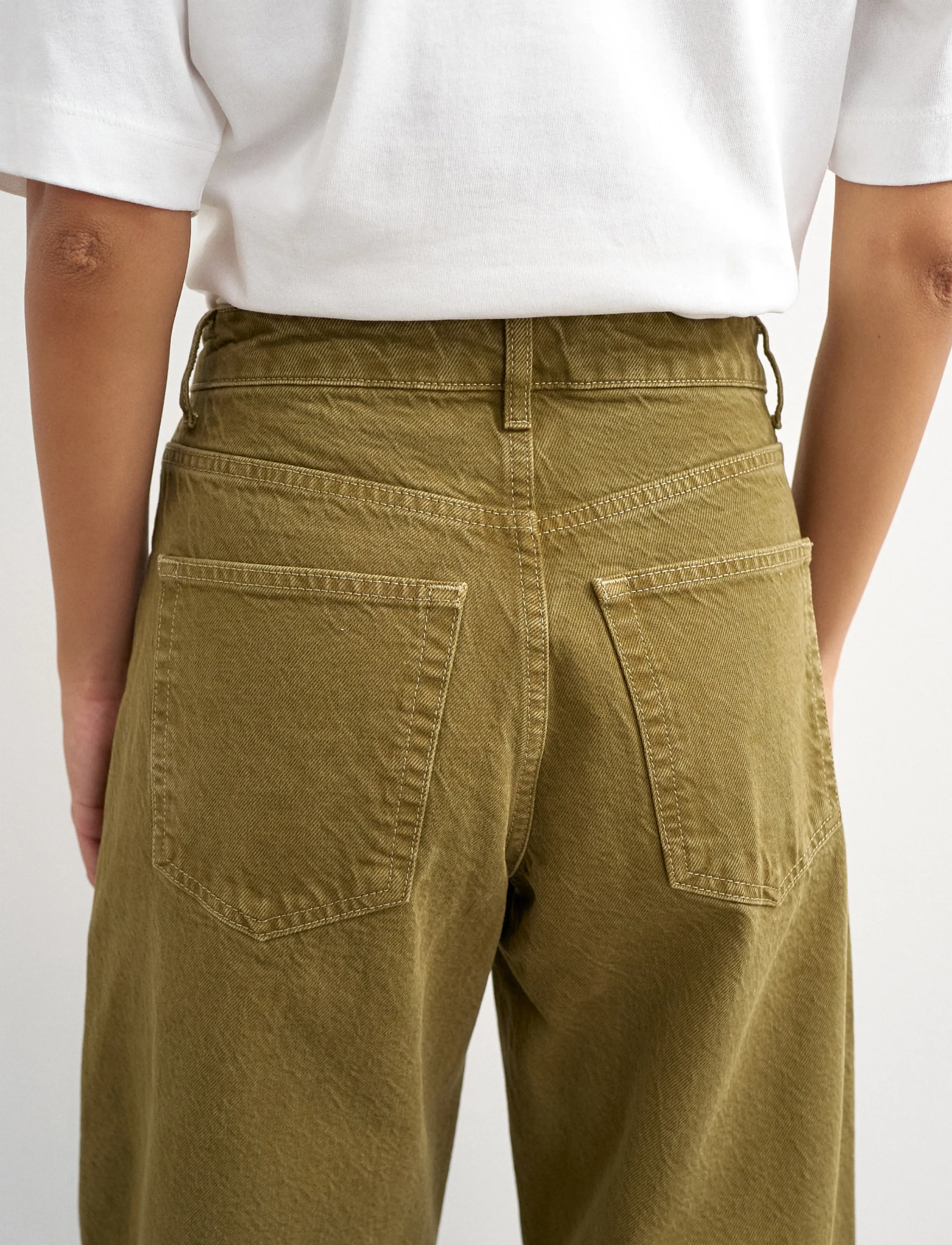 Topshop - TSBARREL KHAKI JEAN DNM - herbstersparnisse - dark green denim - 4