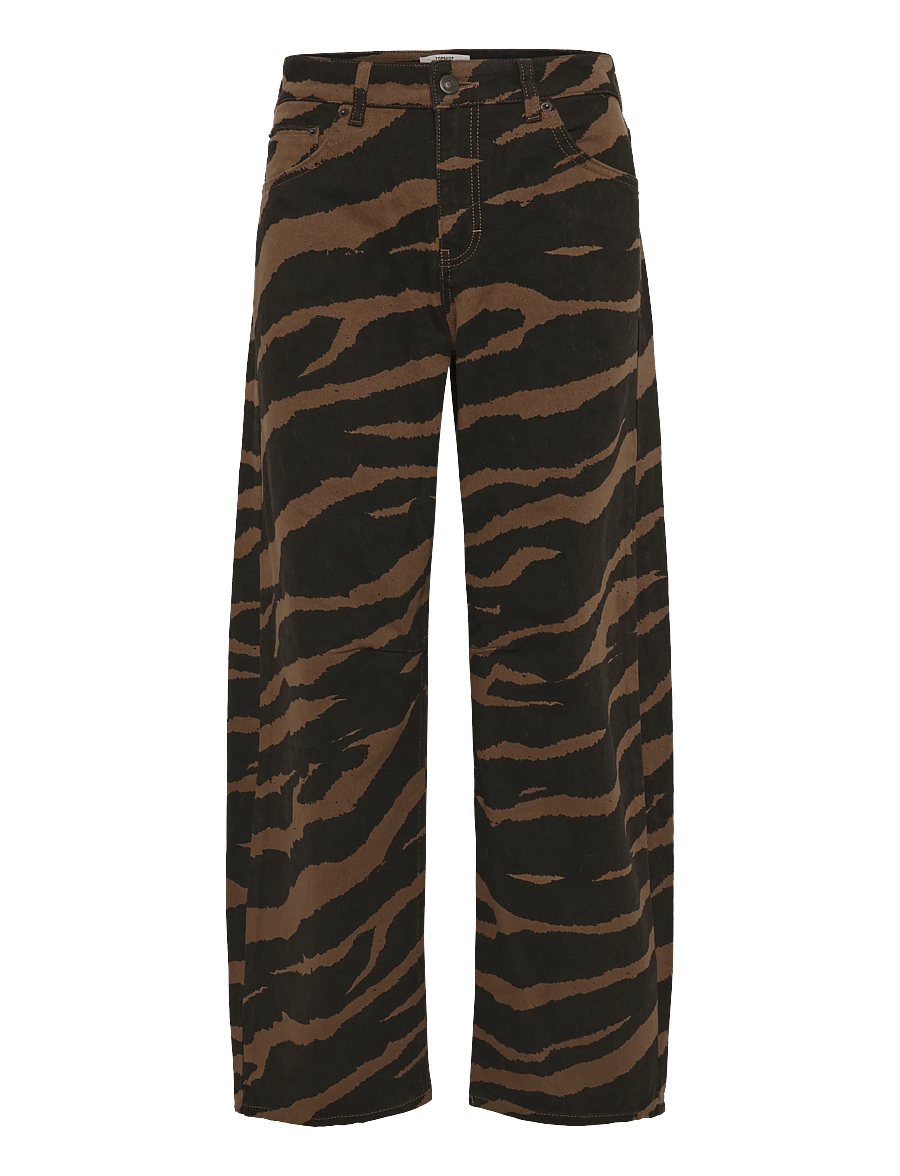Topshop - TSBARREL MID RISE JEANS DNM - barrel jeans - dark brown denim - 1