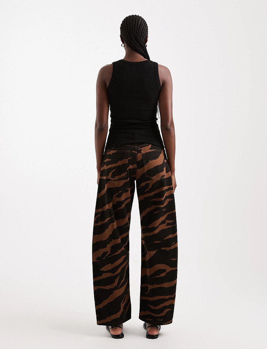 Topshop - TSBARREL MID RISE JEANS DNM - barrel jeans - dark brown denim - 3