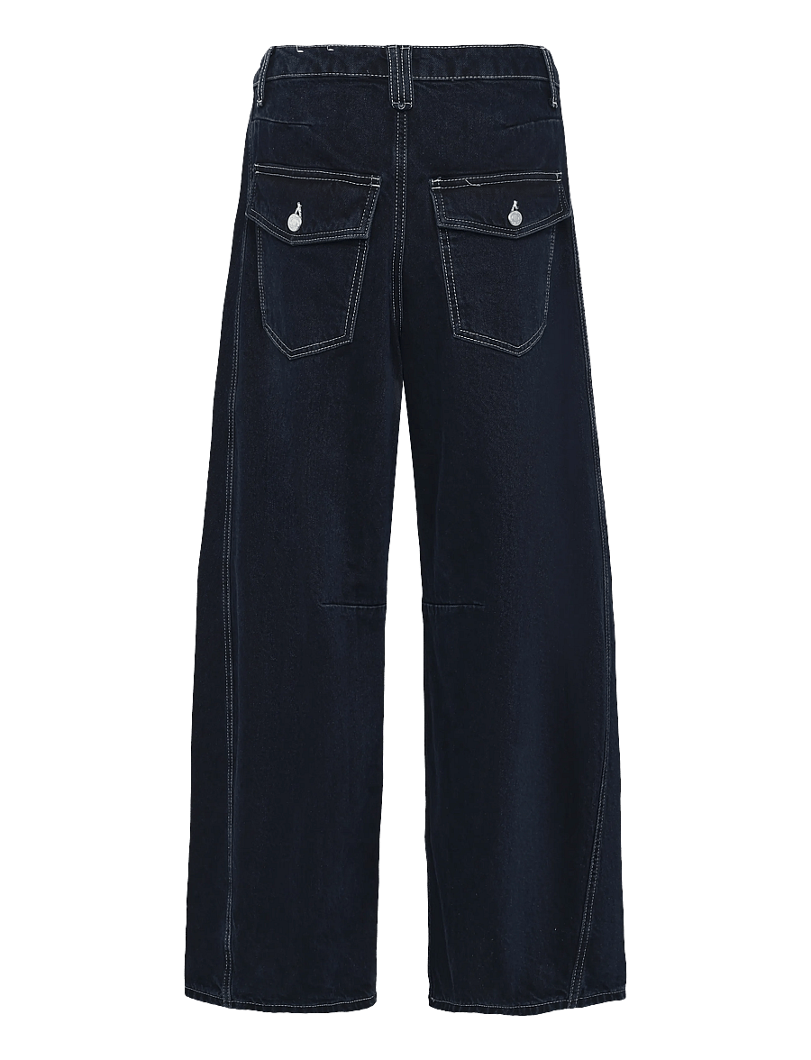 Topshop - TSHORSESHOE JEANS MID RISE DNM - barrel-teksad - dark blue denim - 2