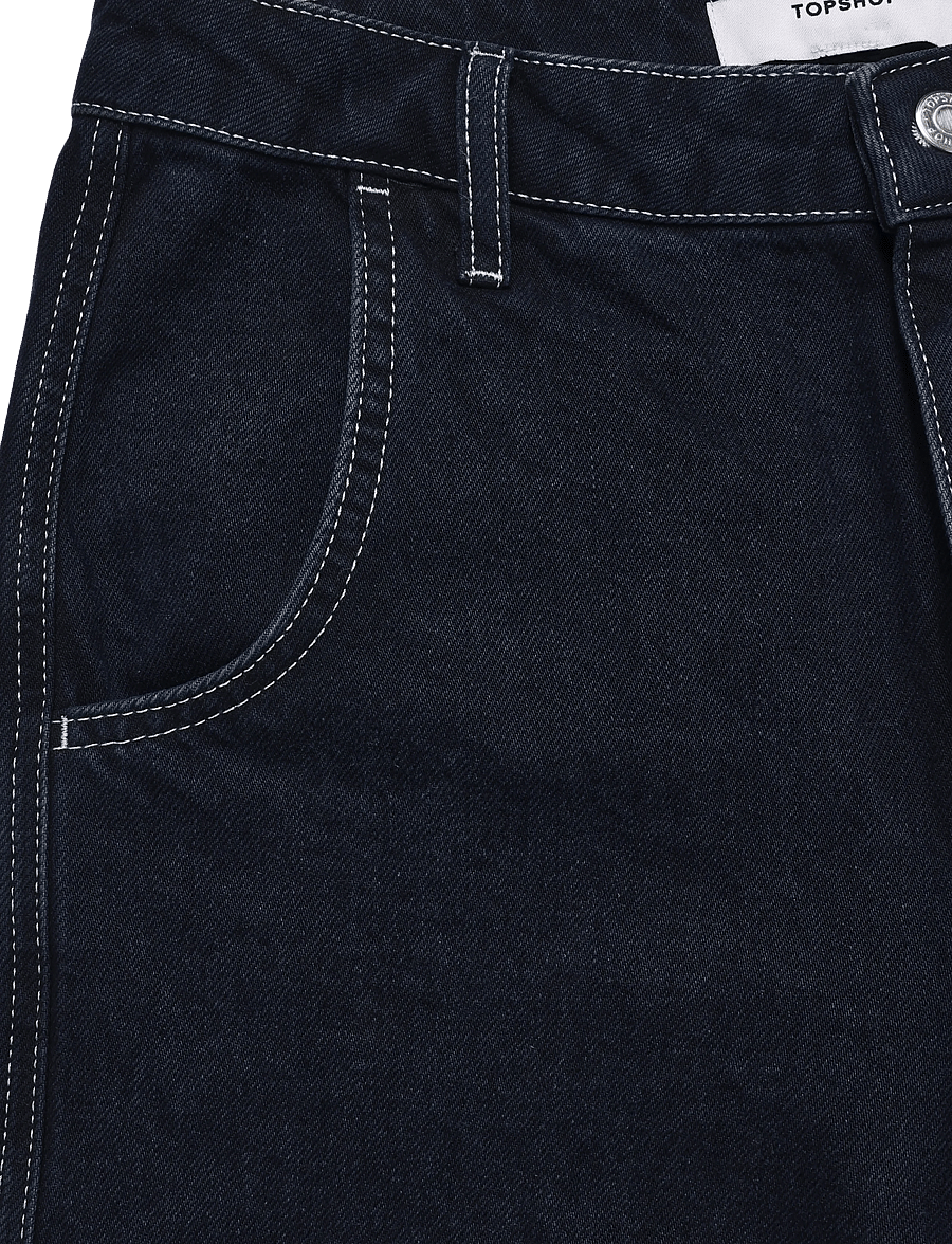 Topshop - TSHORSESHOE JEANS MID RISE DNM - barrel-teksad - dark blue denim - 5