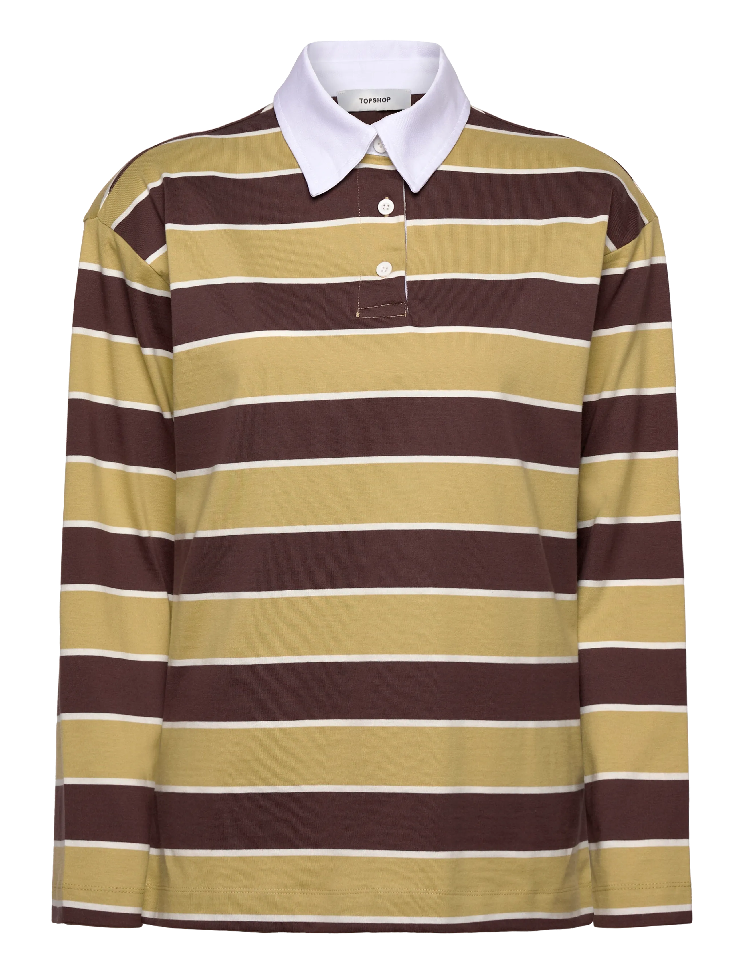 Topshop - TSBIBS L/S STRIPE POLO TOP JRS - polosärgid - weeping willow - 1