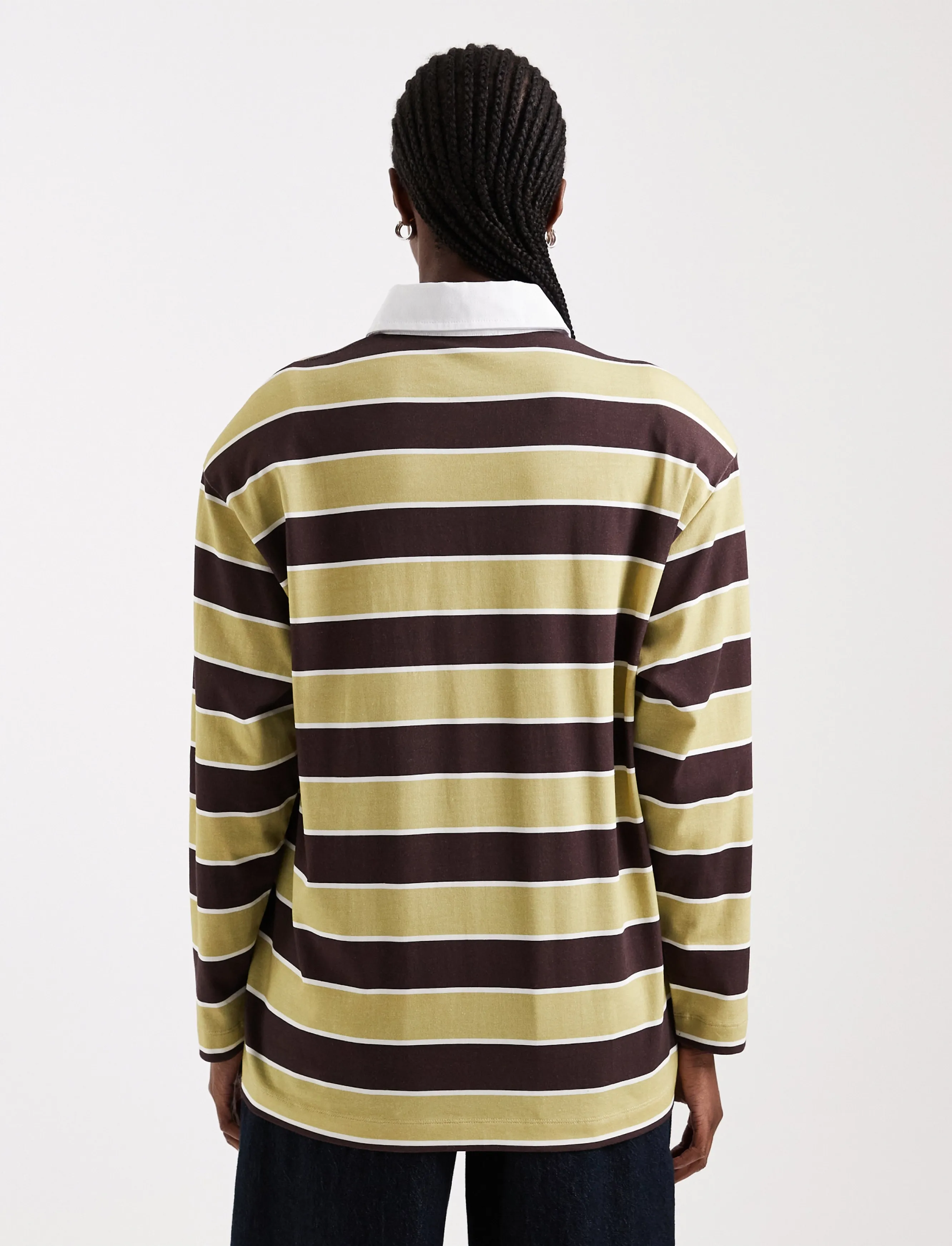Topshop - TSBIBS L/S STRIPE POLO TOP JRS - polosärgid - weeping willow - 3