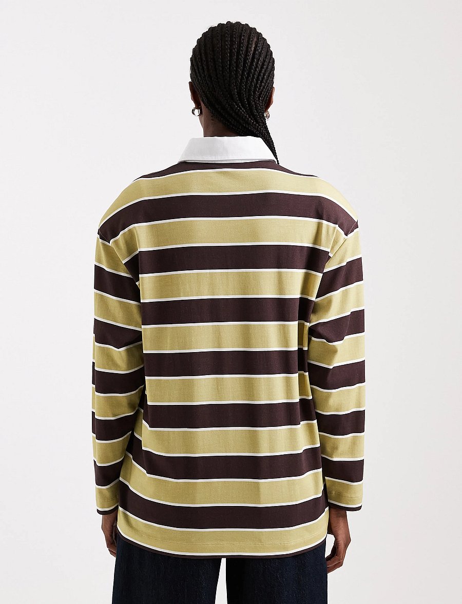 Topshop - TSBIBS L/S STRIPE POLO TOP JRS - polosärgid - weeping willow - 3