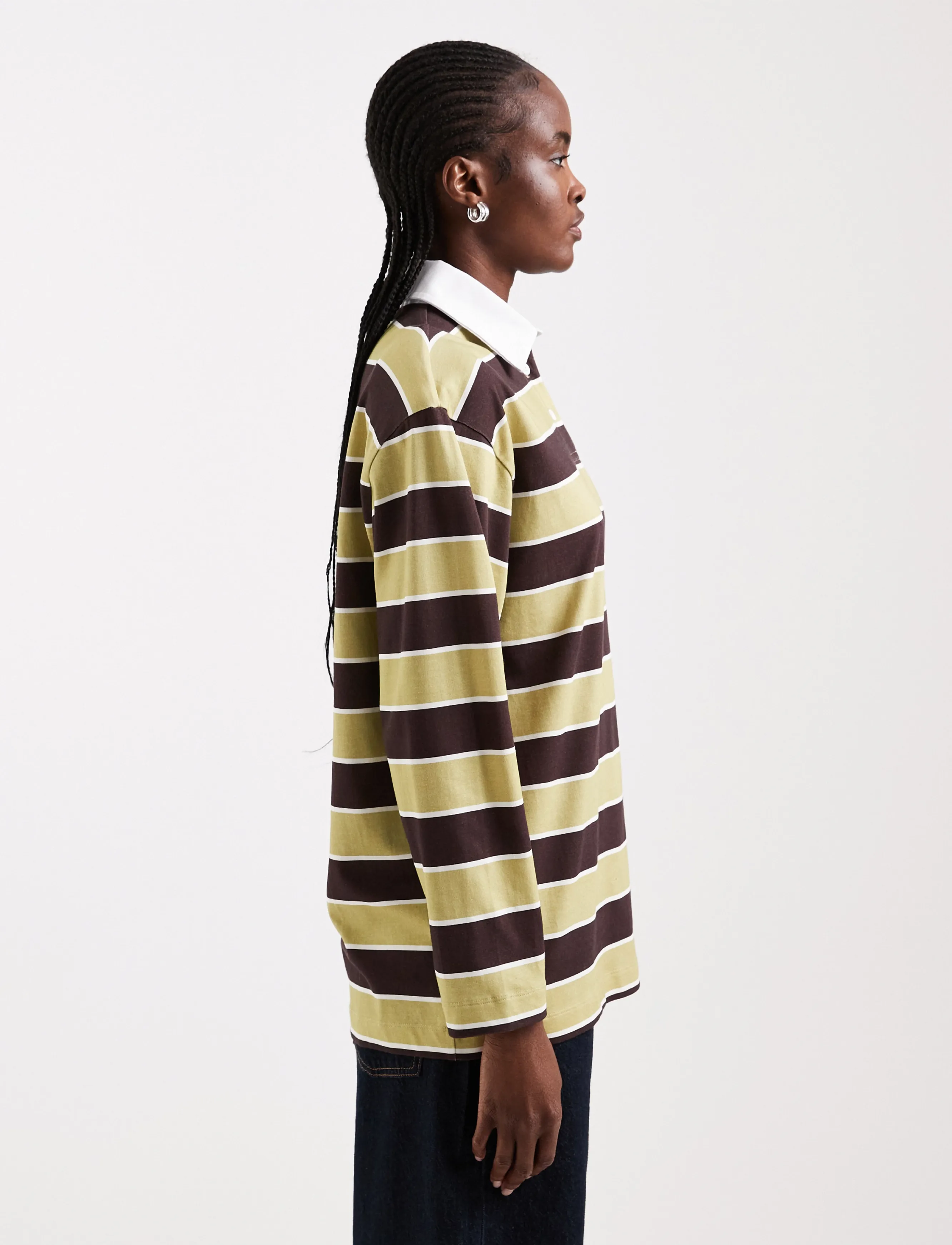 Topshop - TSBIBS L/S STRIPE POLO TOP JRS - polosärgid - weeping willow - 4