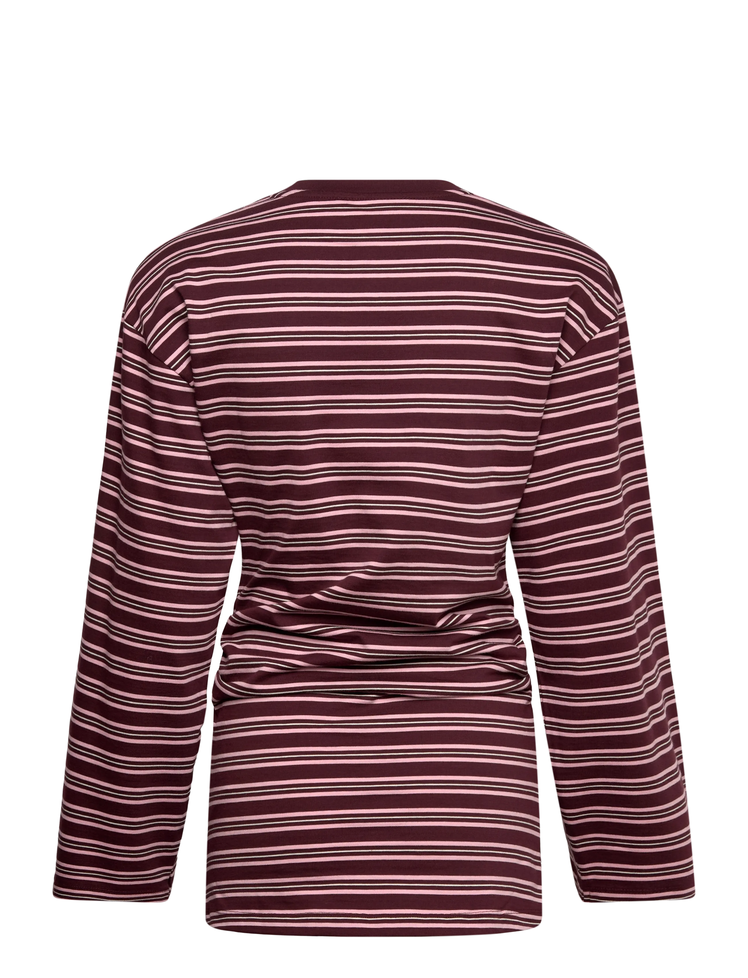 Topshop - TSBETT L/S STRIPED SHOULDER TOP JRS - langärmlige tops - burgundy - 2