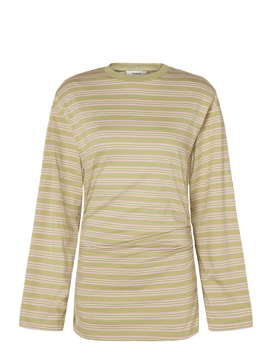 Topshop - TSBETT L/S STRIPED SHOULDER TOP JRS - pikkade varrukatega topid - weeping willow - 1