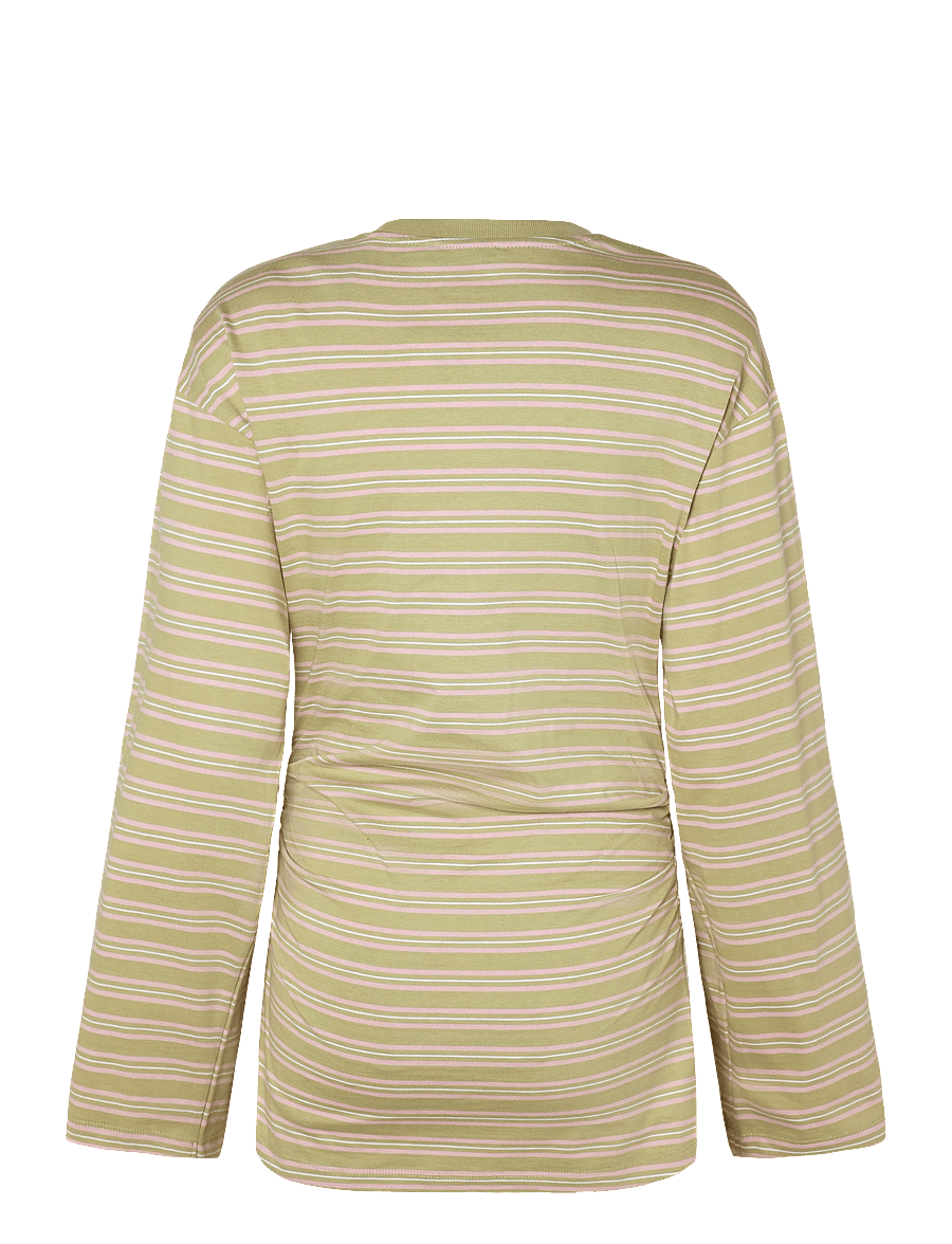 Topshop - TSBETT L/S STRIPED SHOULDER TOP JRS - pikkade varrukatega topid - weeping willow - 2