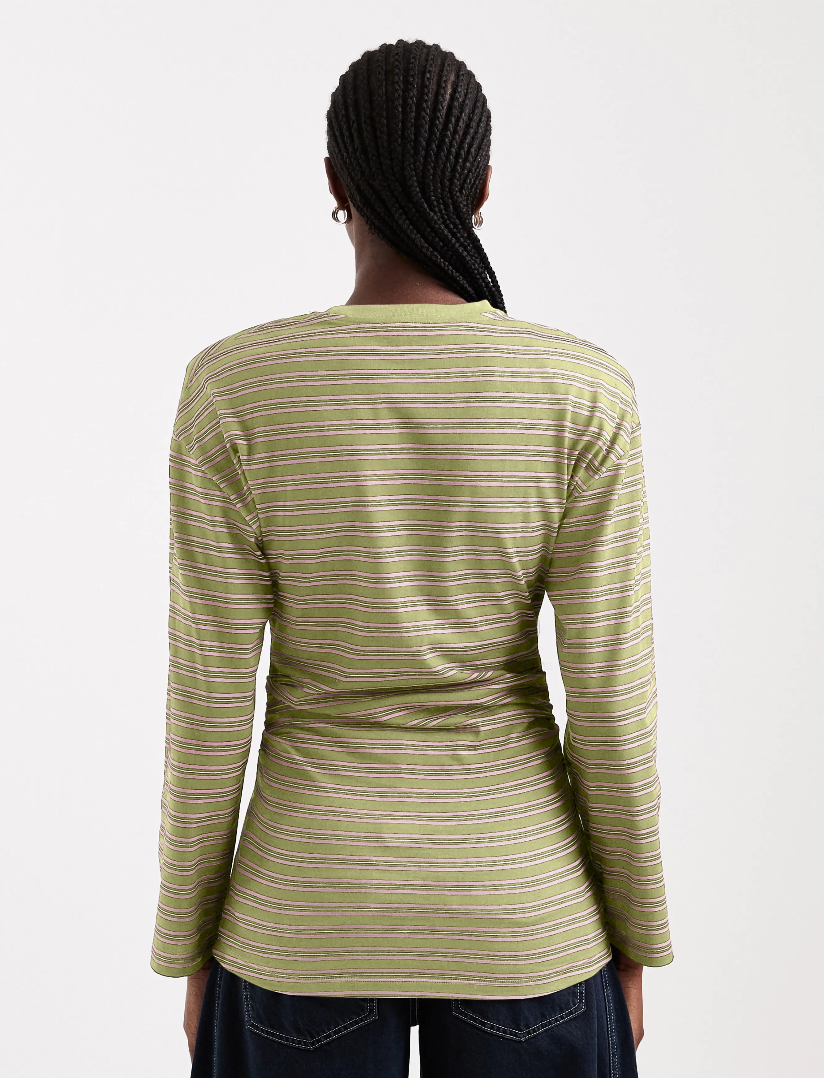 Topshop - TSBETT L/S STRIPED SHOULDER TOP JRS - pikkade varrukatega topid - weeping willow - 3