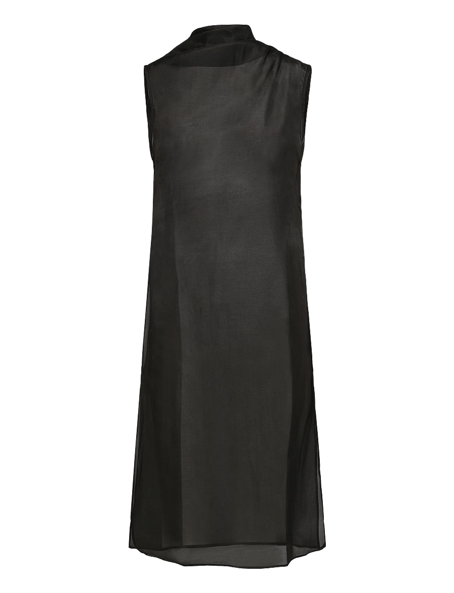Topshop - TSDEBRA SL HIGHNECK SIDE SPLIT TUNIC WVN - jet black - 1