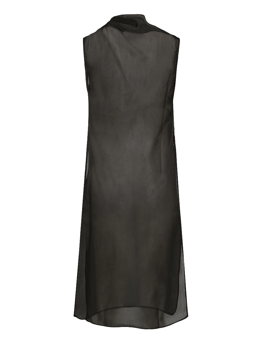 Topshop - TSDEBRA SL HIGHNECK SIDE SPLIT TUNIC WVN - jet black - 2
