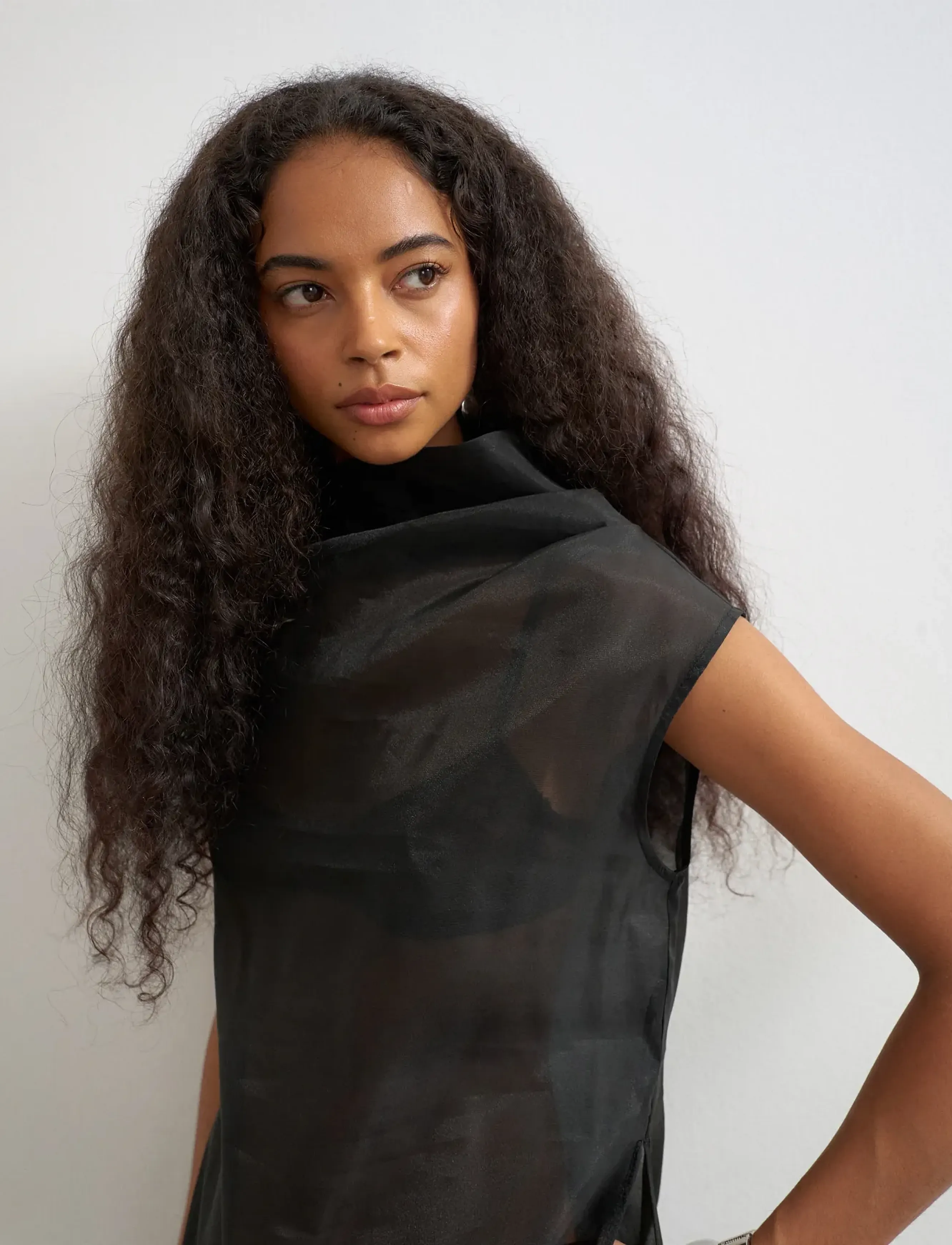 TOPSHOP Tsdebra Sl Highneck Side Split Tunic Wvn toppar & linnen dam – bild 6