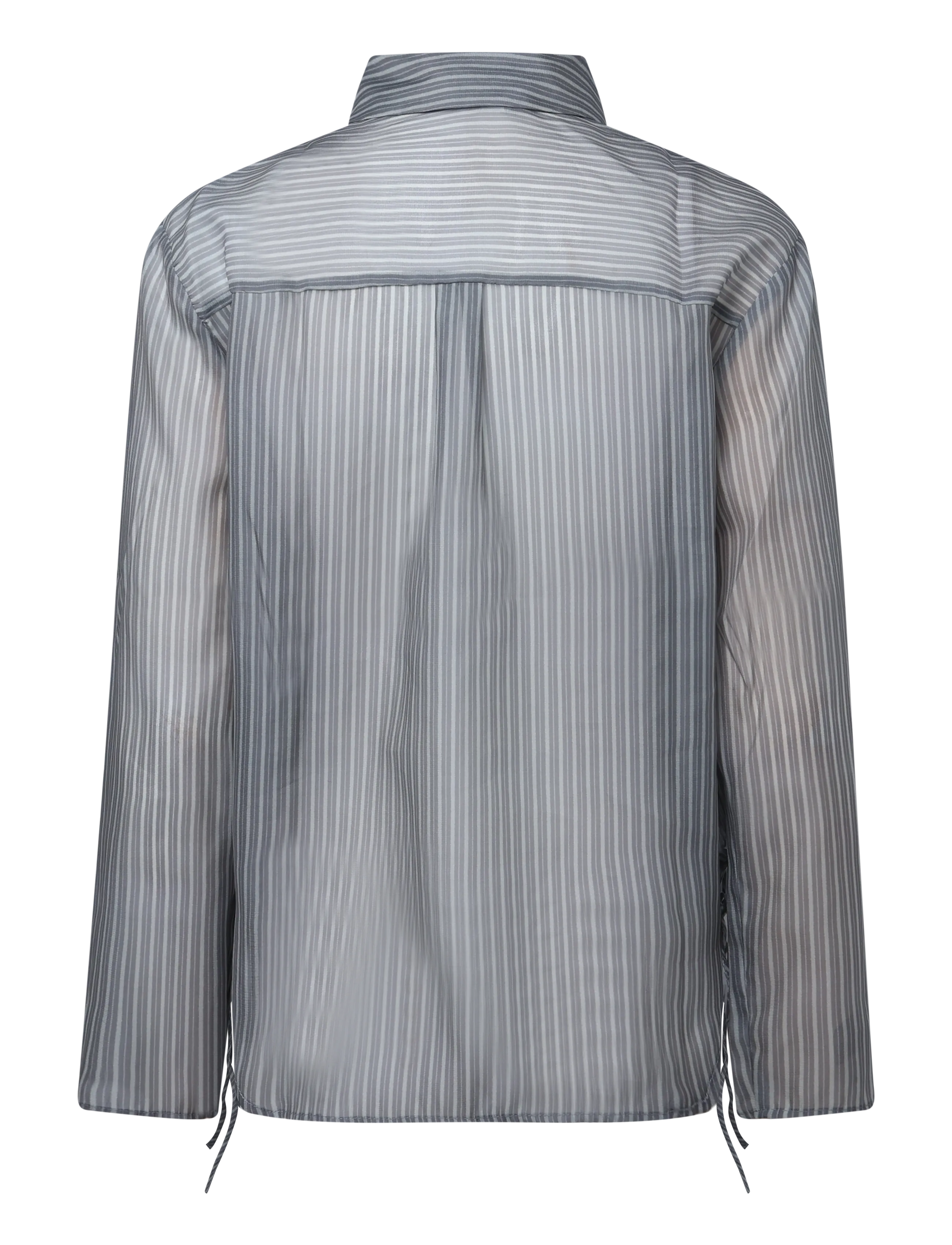 Topshop - TSDELALI LS STRIPE DOUBLELAYER SHIRT WVN - langärmlige hemden - charcoal gray - 2