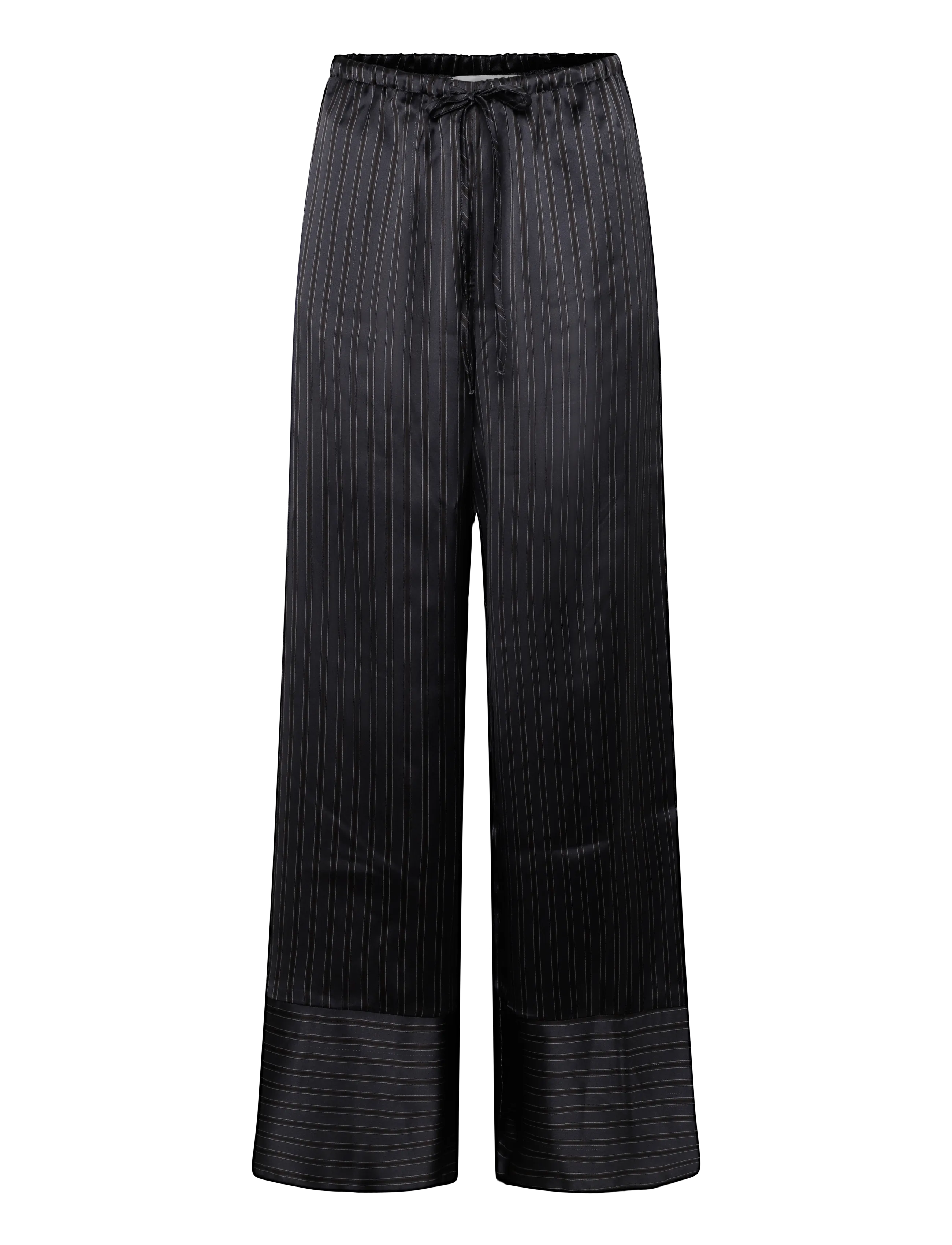 Topshop TSARDO SATIN TIE WAIST TROUSER WVN - Püksid - CHARCOAL GRAY / grey