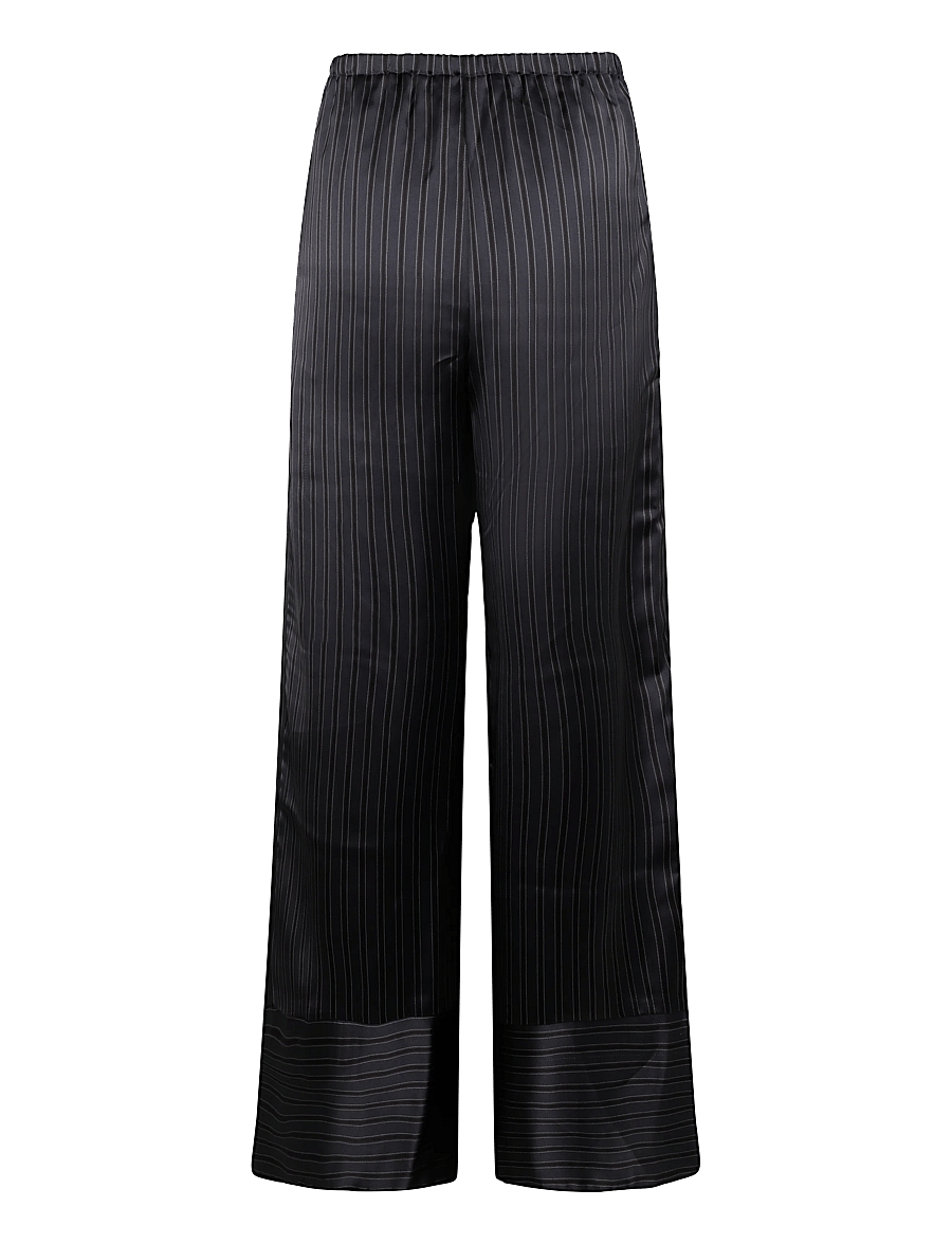 Topshop - TSARDO SATIN TIE WAIST TROUSER WVN - bukser med brede ben - charcoal gray - 1