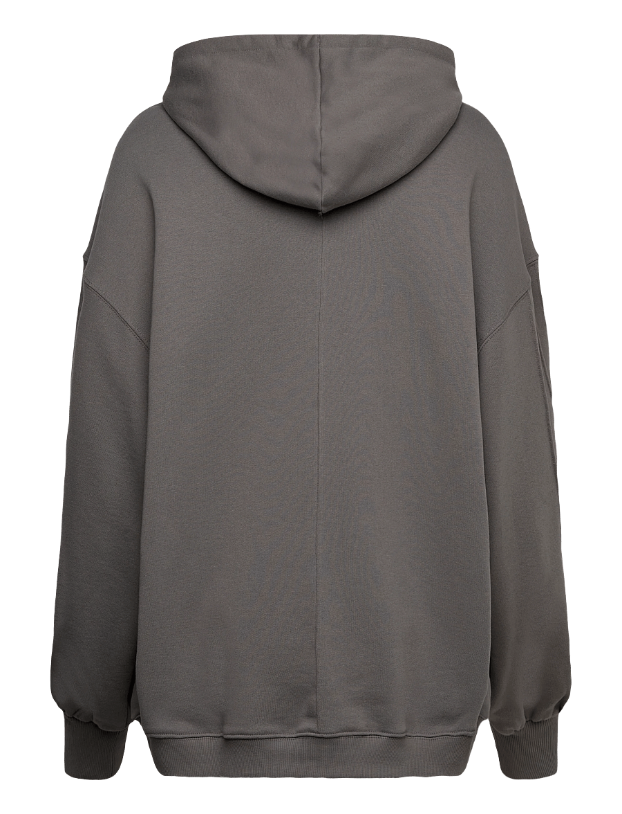 Topshop - TSBERA L/S OVERSIZED DETAIL HOODIE JRS - hættetrøjer - charcoal gray - 2