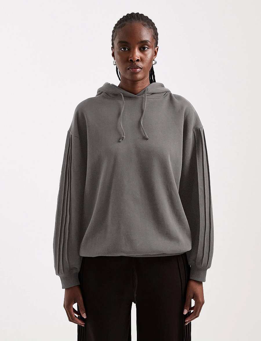 Topshop - TSBERA L/S OVERSIZED DETAIL HOODIE JRS - hættetrøjer - charcoal gray - 0
