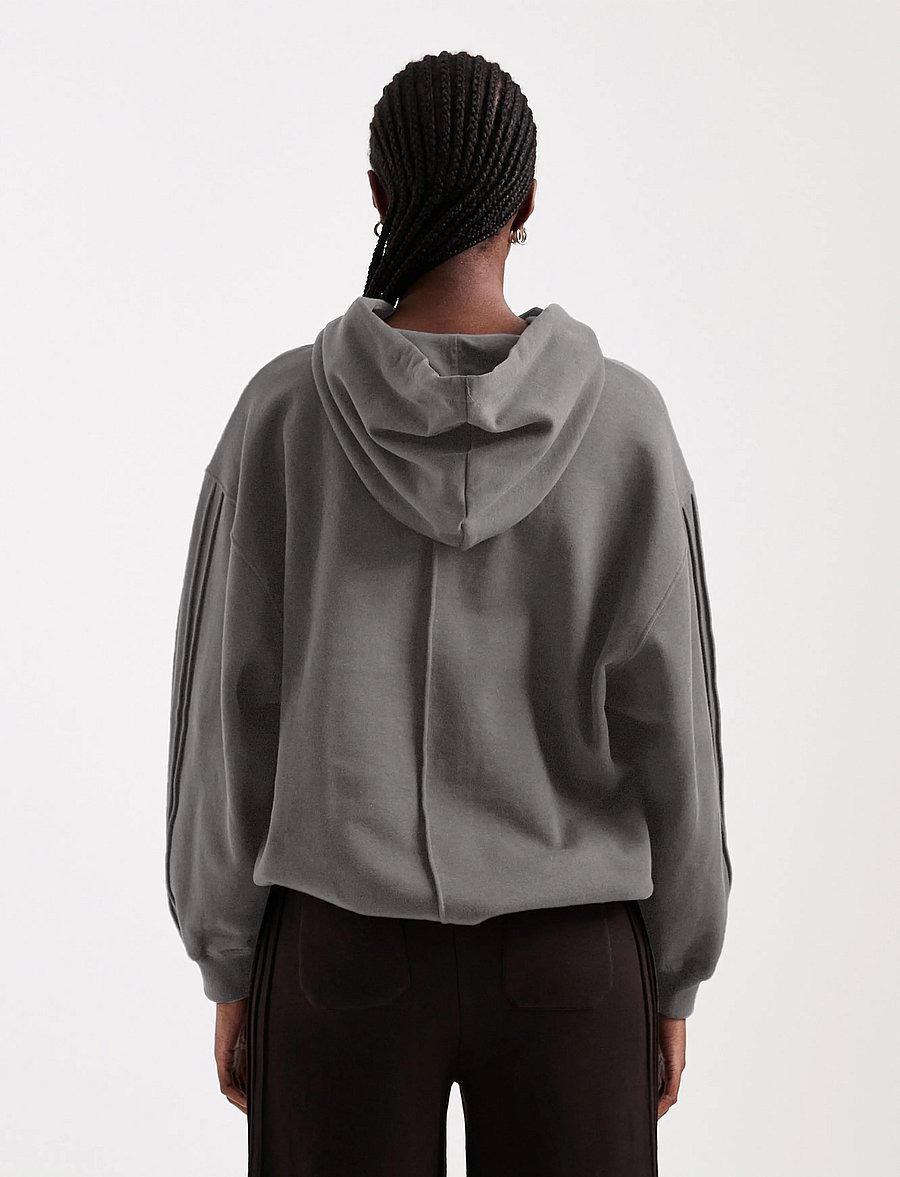 Topshop - TSBERA L/S OVERSIZED DETAIL HOODIE JRS - hættetrøjer - charcoal gray - 3