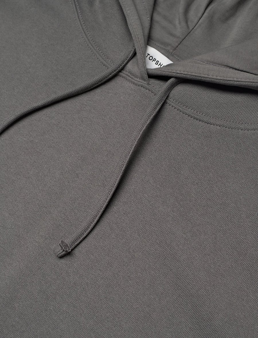Topshop - TSBERA L/S OVERSIZED DETAIL HOODIE JRS - hættetrøjer - charcoal gray - 5