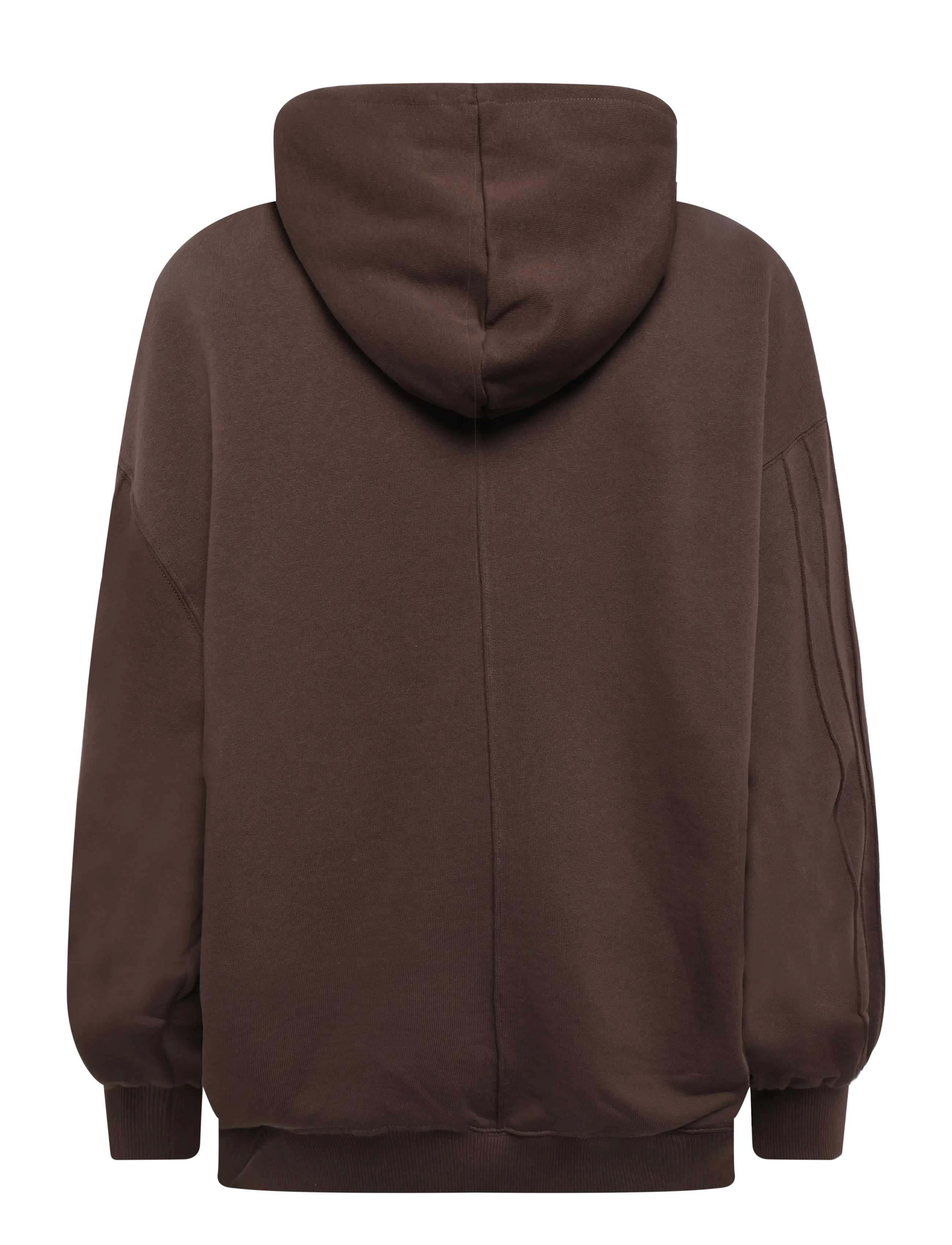 Topshop - TSBERA L/S OVERSIZED DETAIL HOODIE JRS - kapuutsiga pusad - chocolate brown - 2
