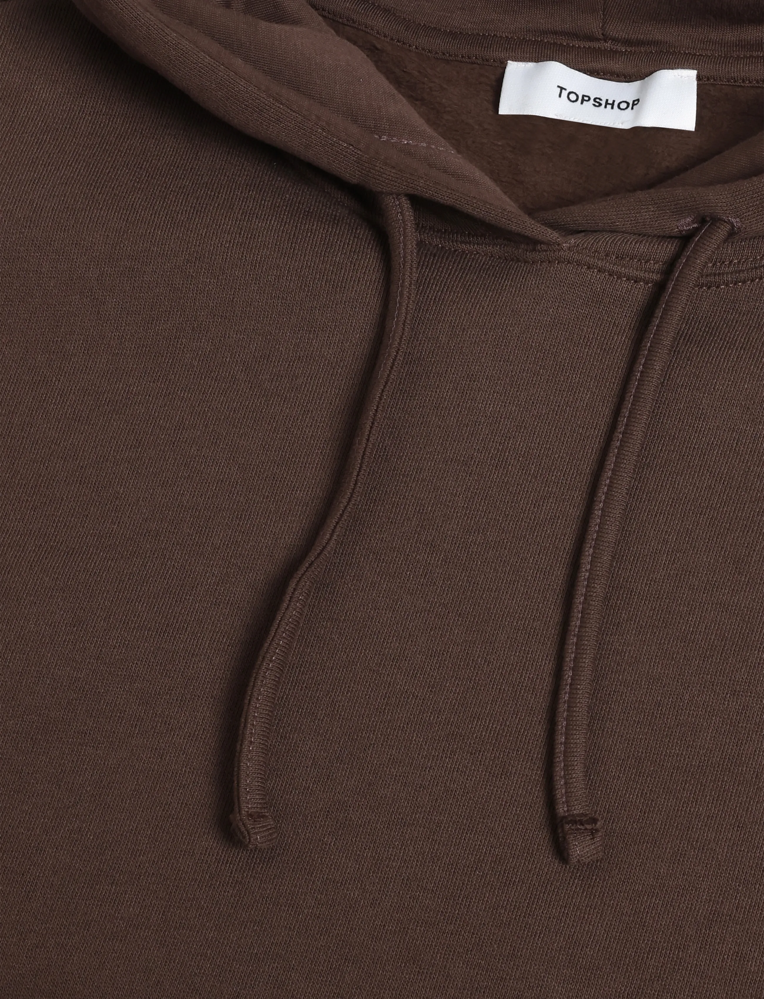 Topshop - TSBERA L/S OVERSIZED DETAIL HOODIE JRS - kapuutsiga pusad - chocolate brown - 5