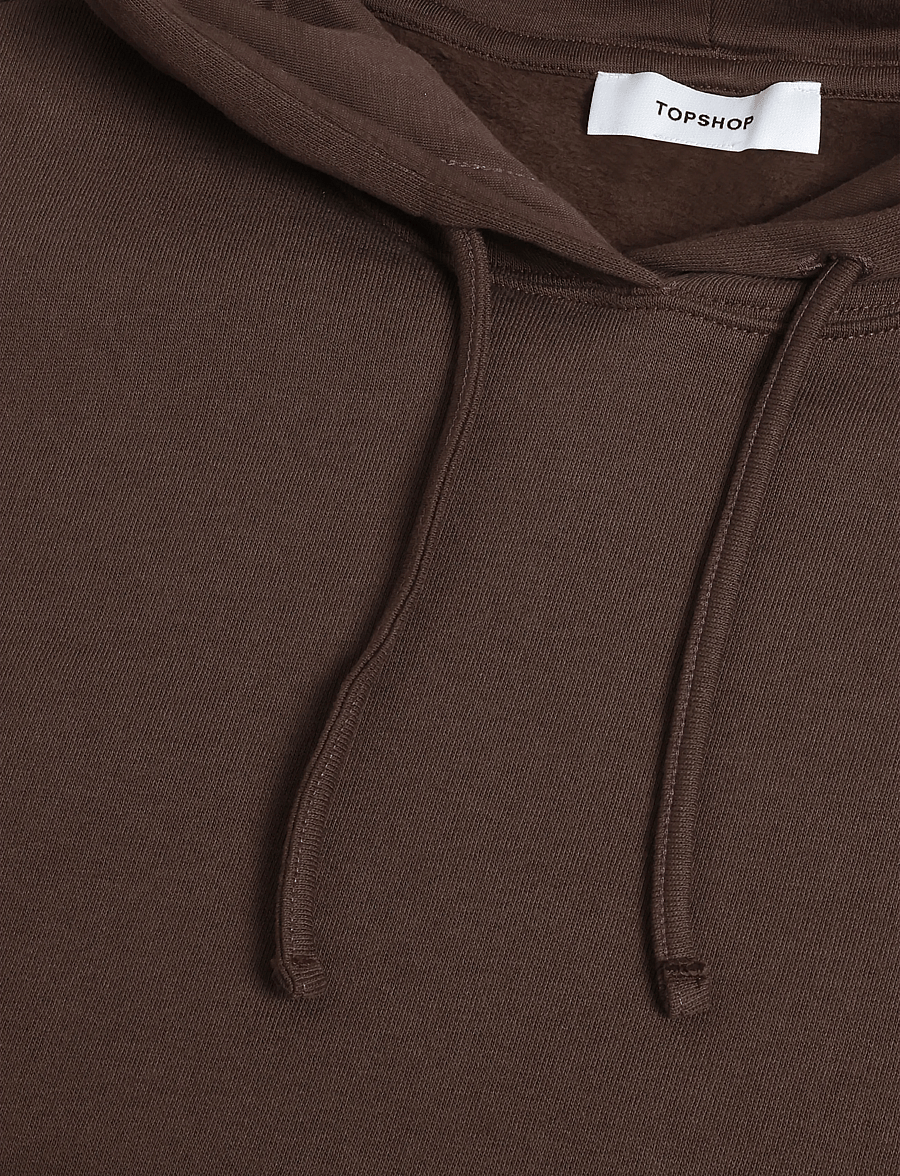 Topshop - TSBERA L/S OVERSIZED DETAIL HOODIE JRS - kapuutsiga pusad - chocolate brown - 5