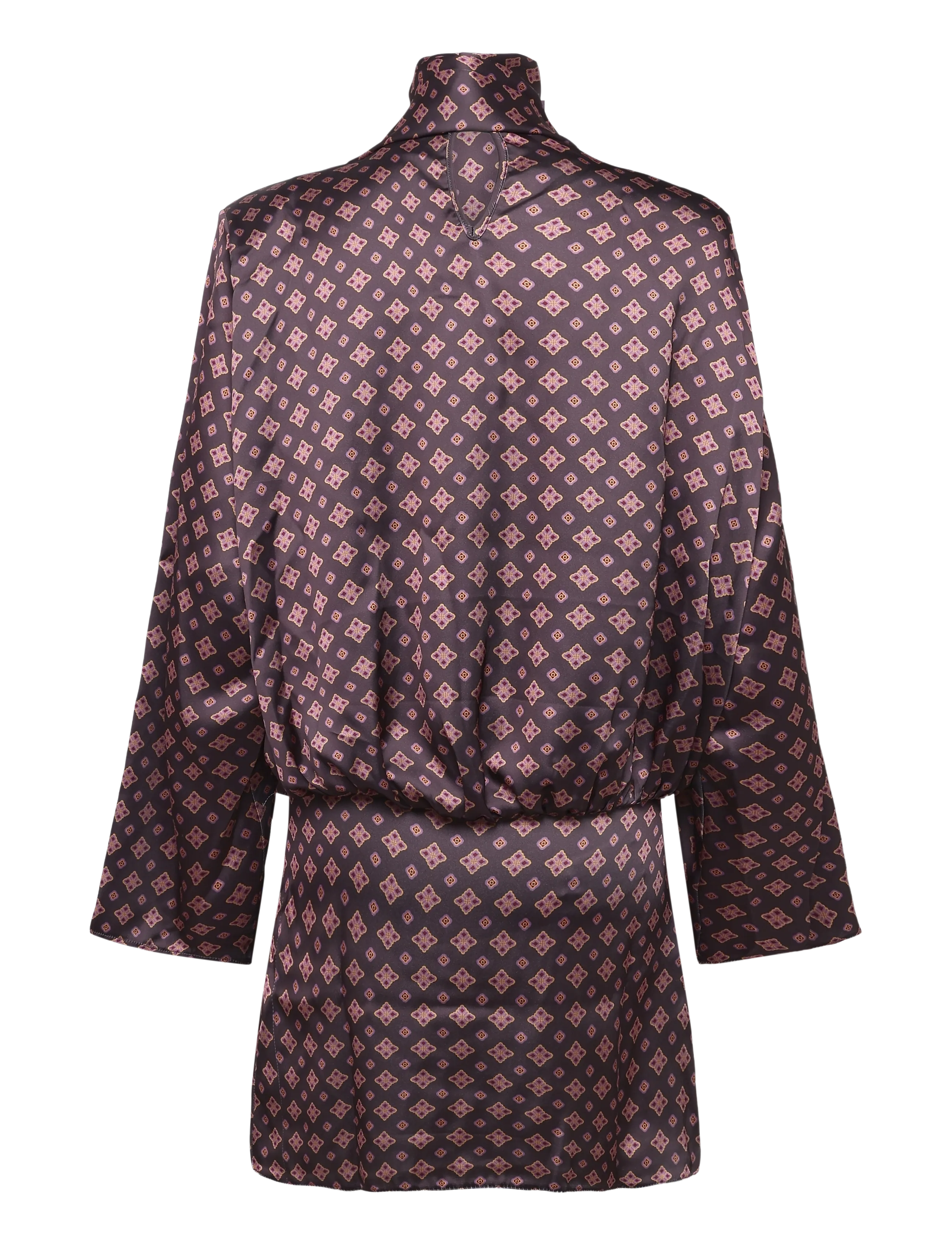 Topshop - TSCELLY SATIN HIGH SCARF MINI DRESS WVN - minikleidid - burgundy - 2