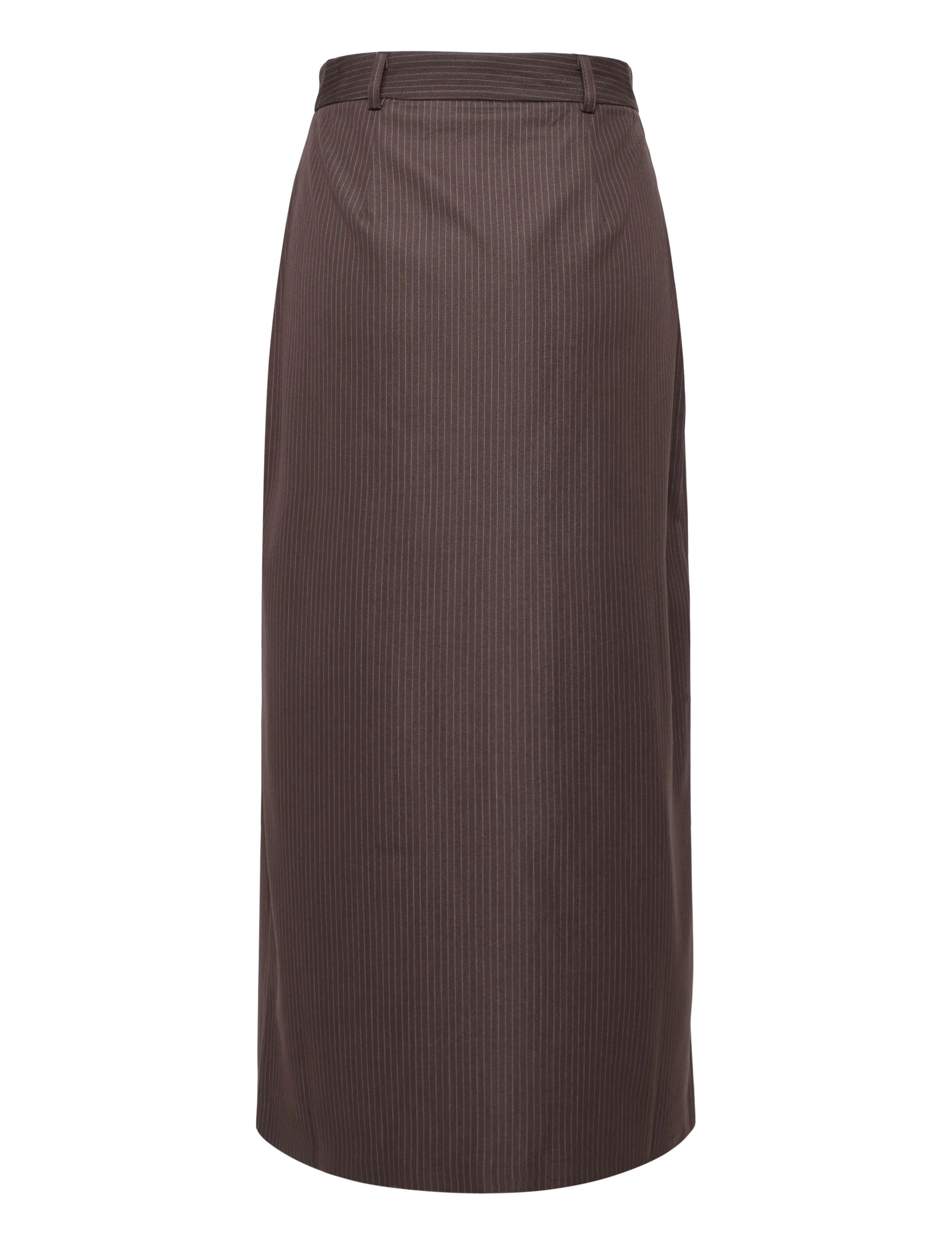 Topshop - TSARIL PINSTRIPE PENCIL MIDI SKIRT WVN - midiseelikud - chocolate brown - 2